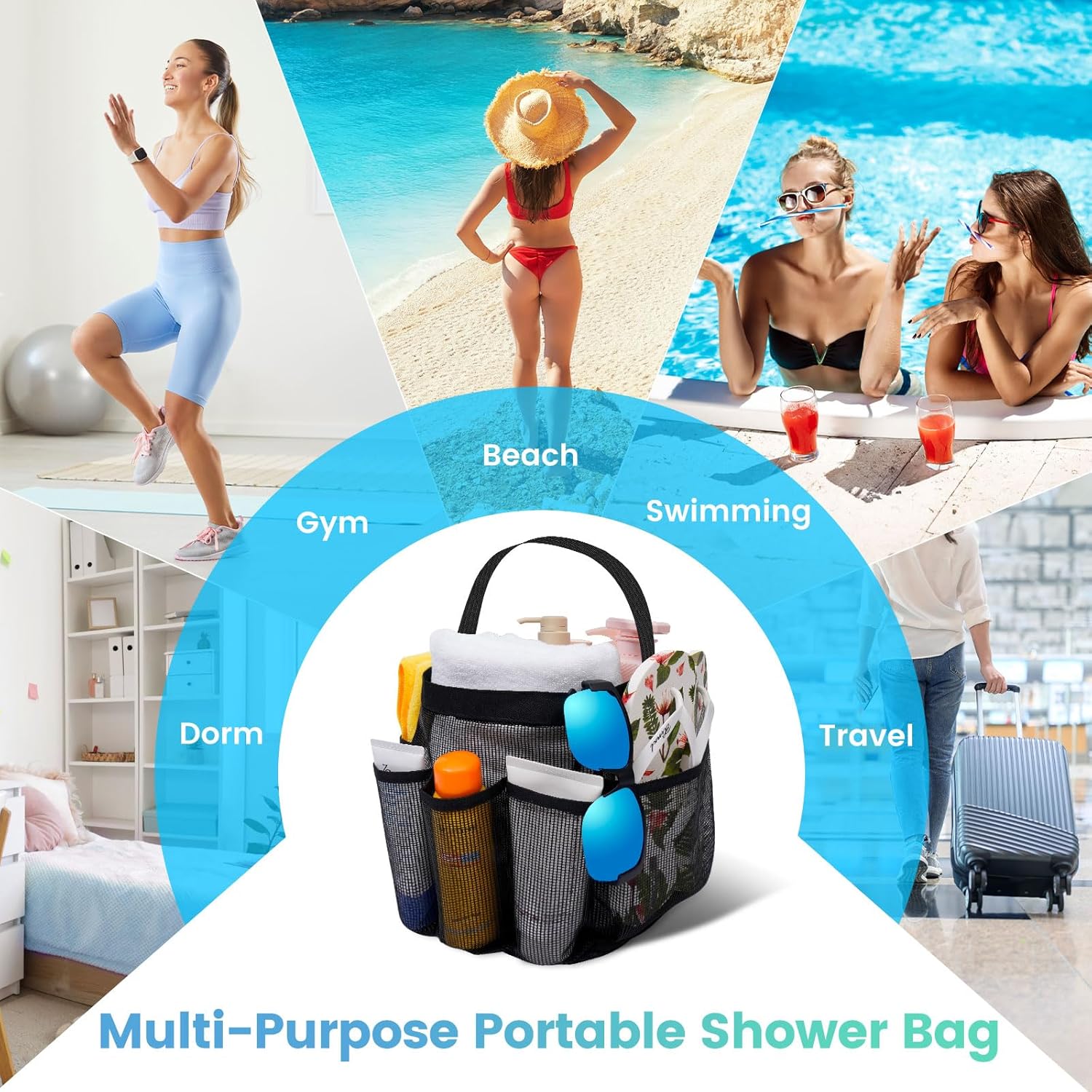 Mesh Shower Caddy for Women