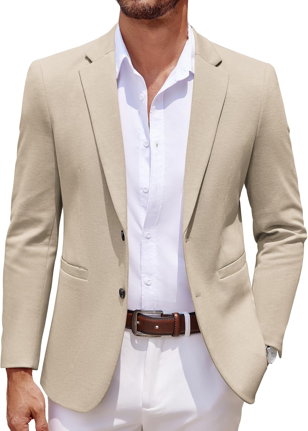 COOFANDY Men’s Casual Knit Blazer Jacket