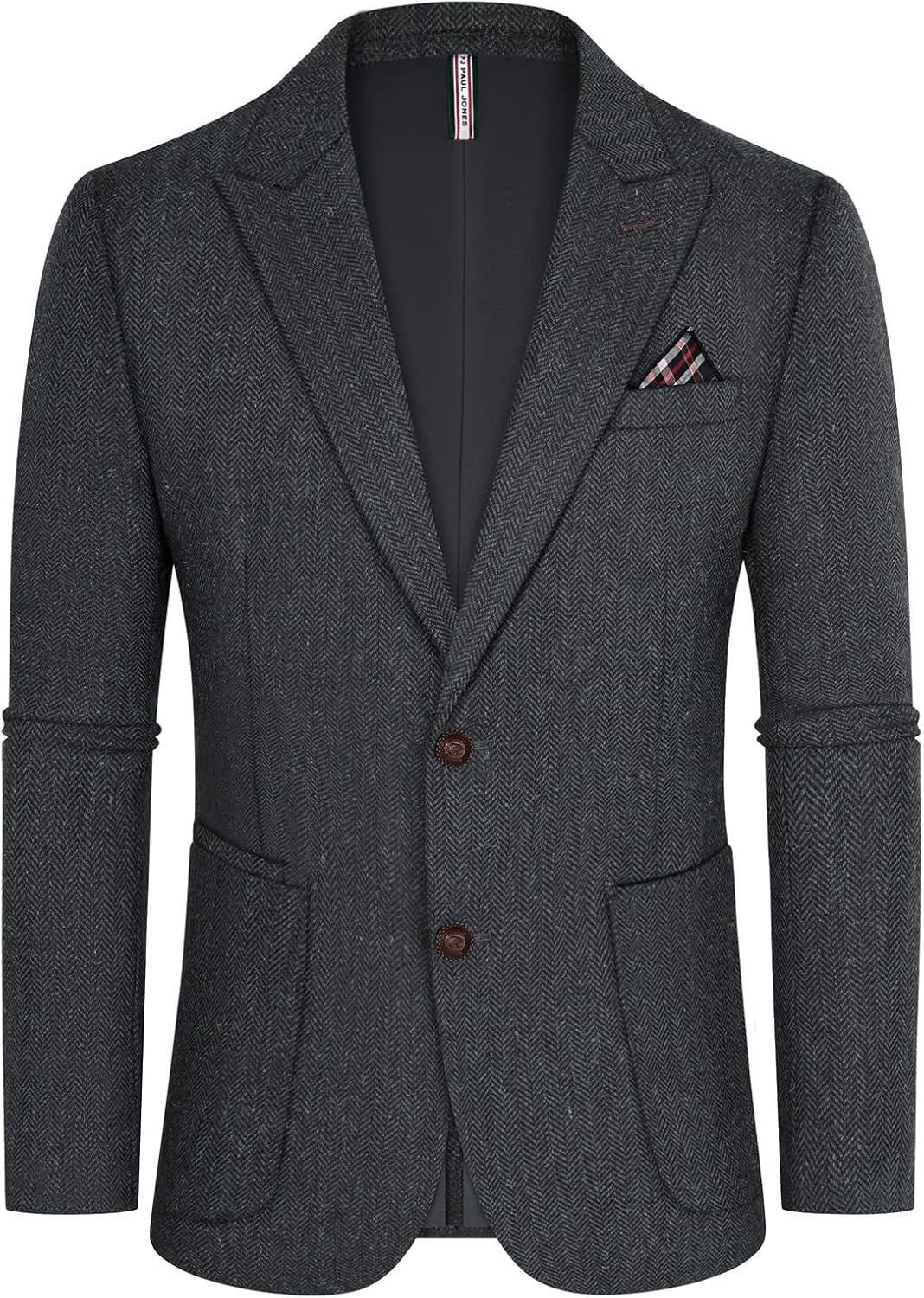 PJ PAUL JONES Mens Blazer Vintage Herringbone Tweed