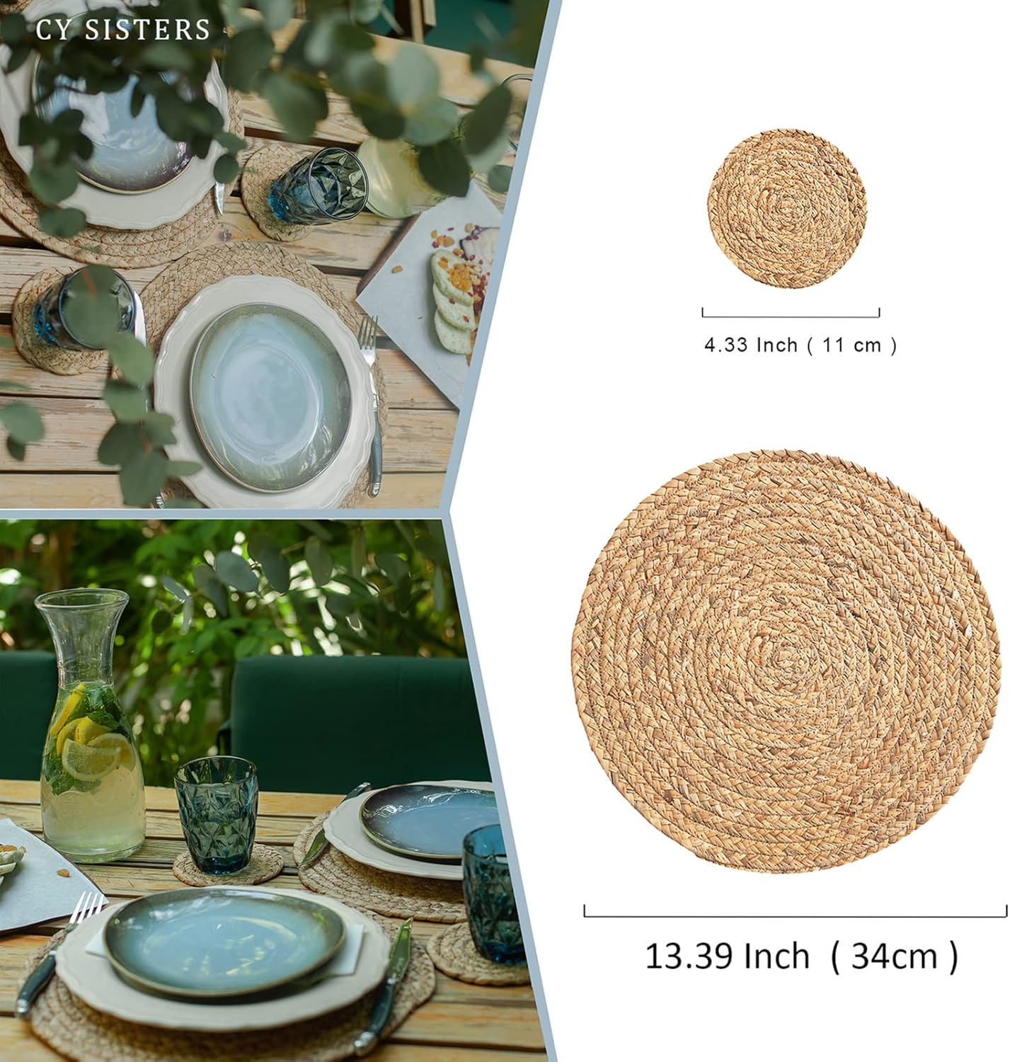 Woven Placemats Round Placemats Set Wicker Placemat