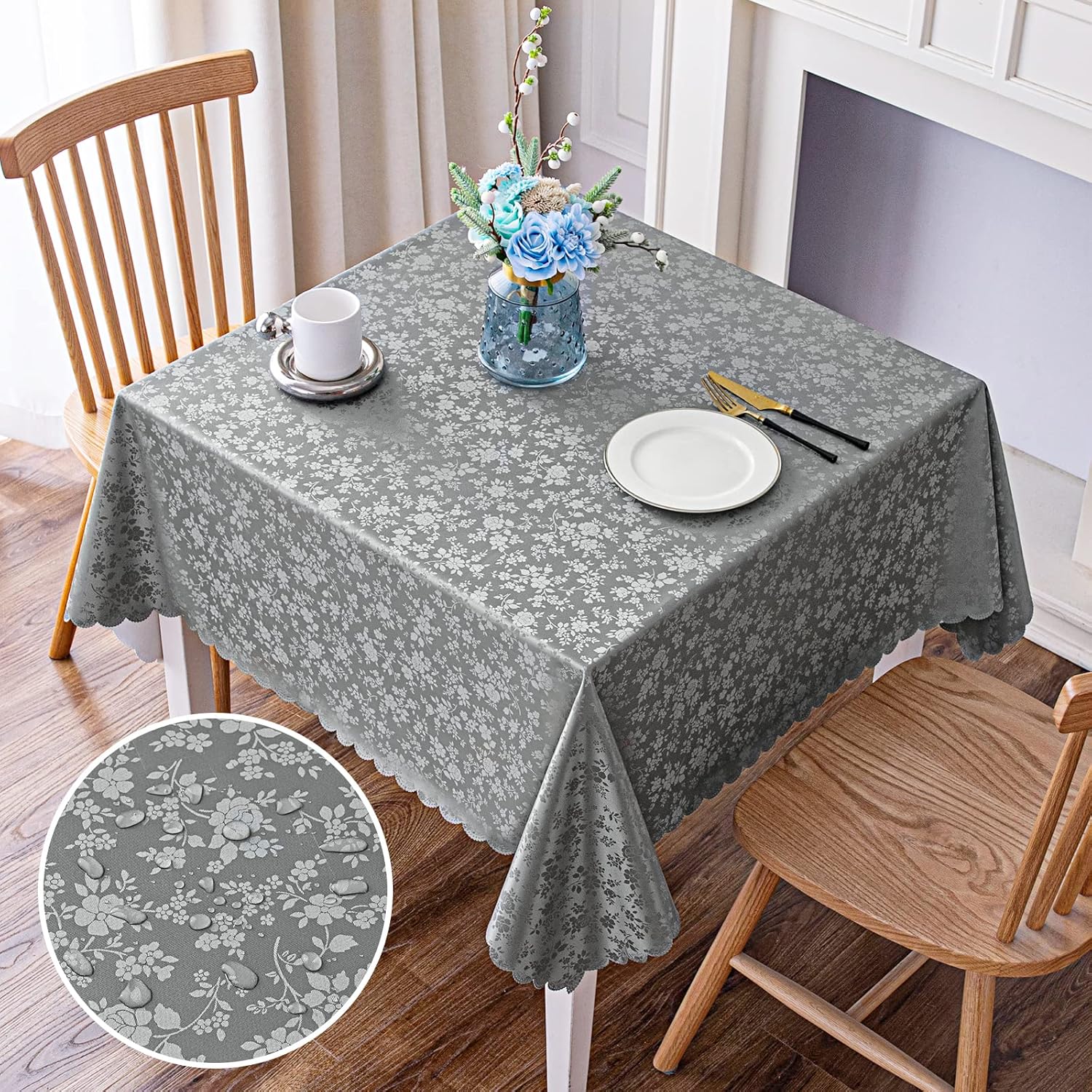 Smiry Rectangle Table Cloth Waterproof Heavy Duty