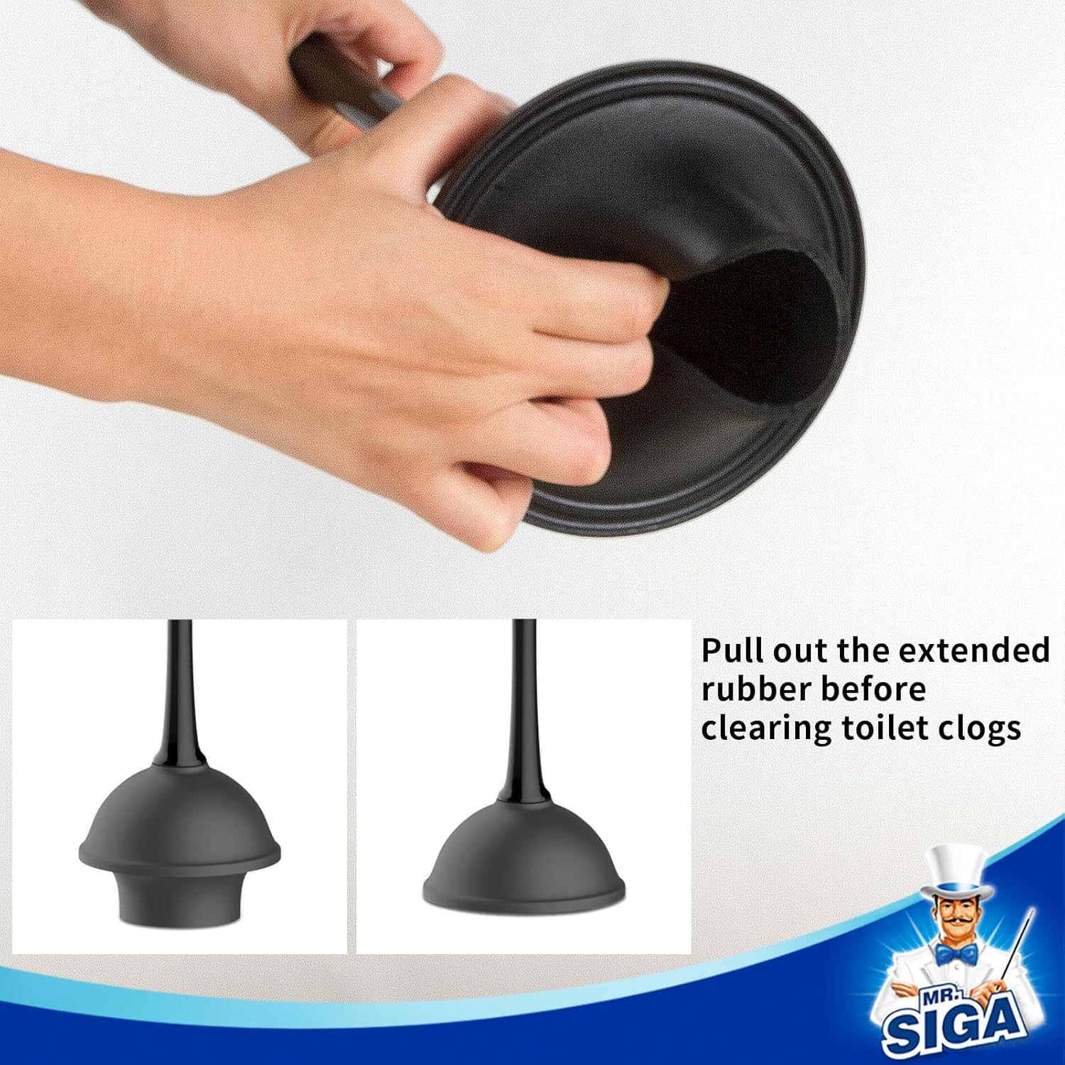MR.SIGA Toilet Plunger and Bowl Brush Combo