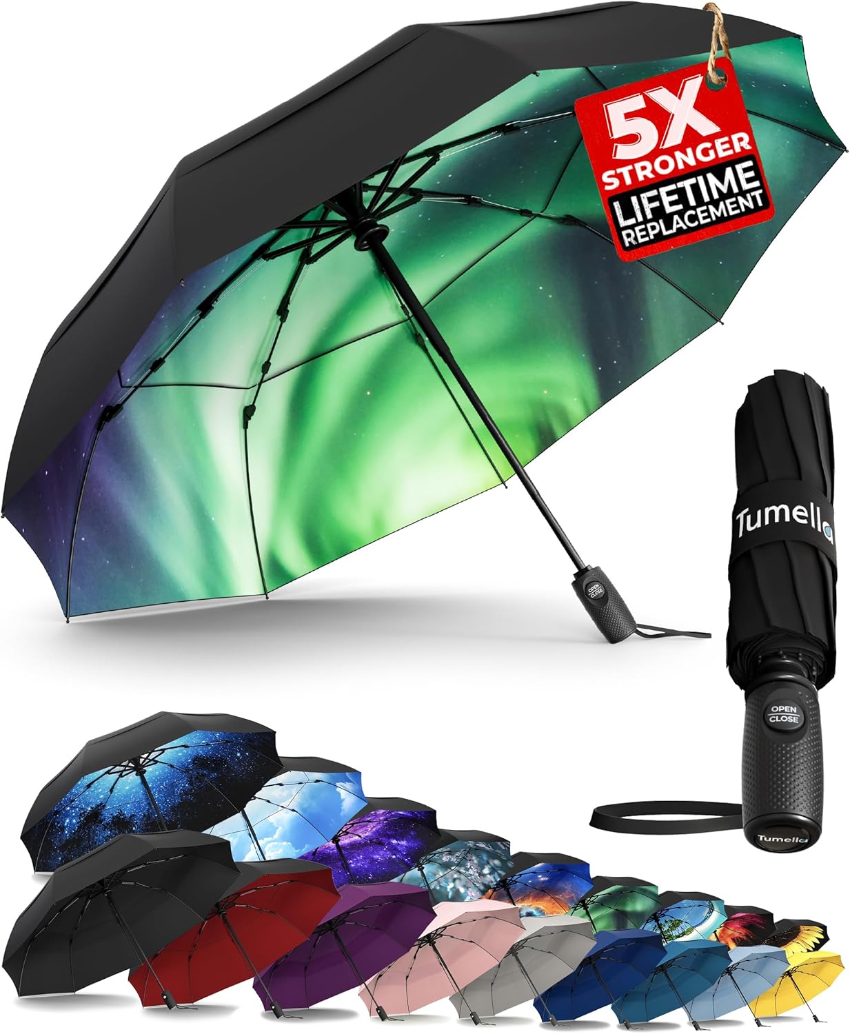 TUMELLA Windproof Travel Umbrella