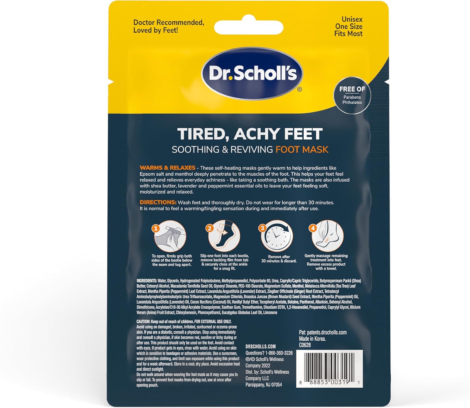Dr. Scholl's® Tired, Achy Feet Soothing & Reviving Foot Mask