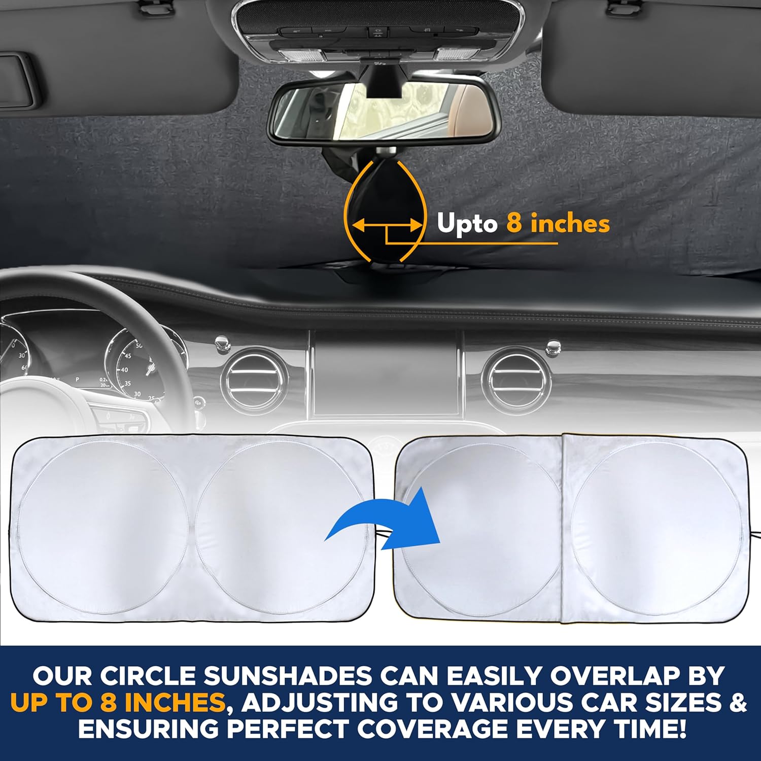 EcoNour Car Windshield Sun Shade for Cars SUVs Trucks