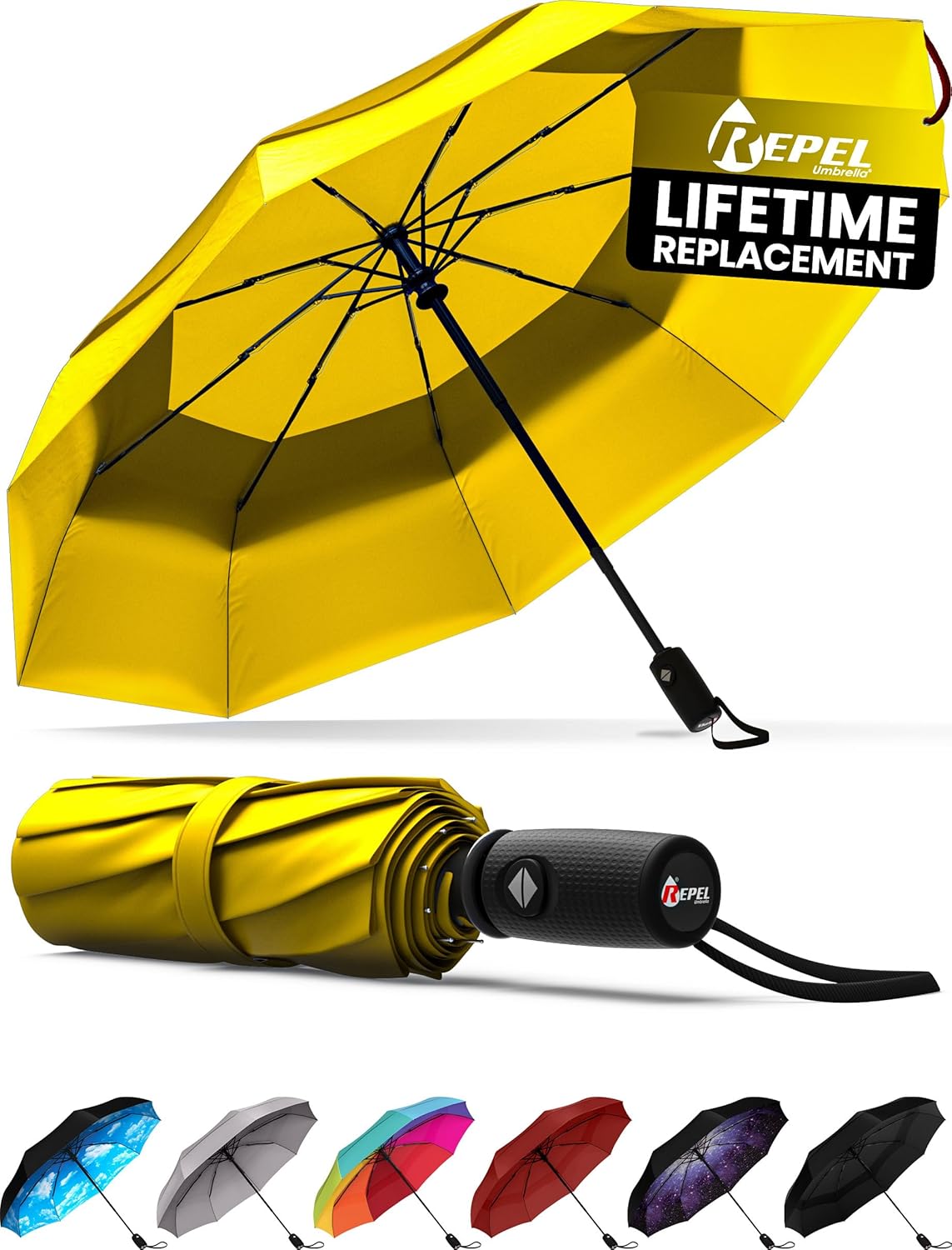 REPEL Windproof Travel Umbrella
