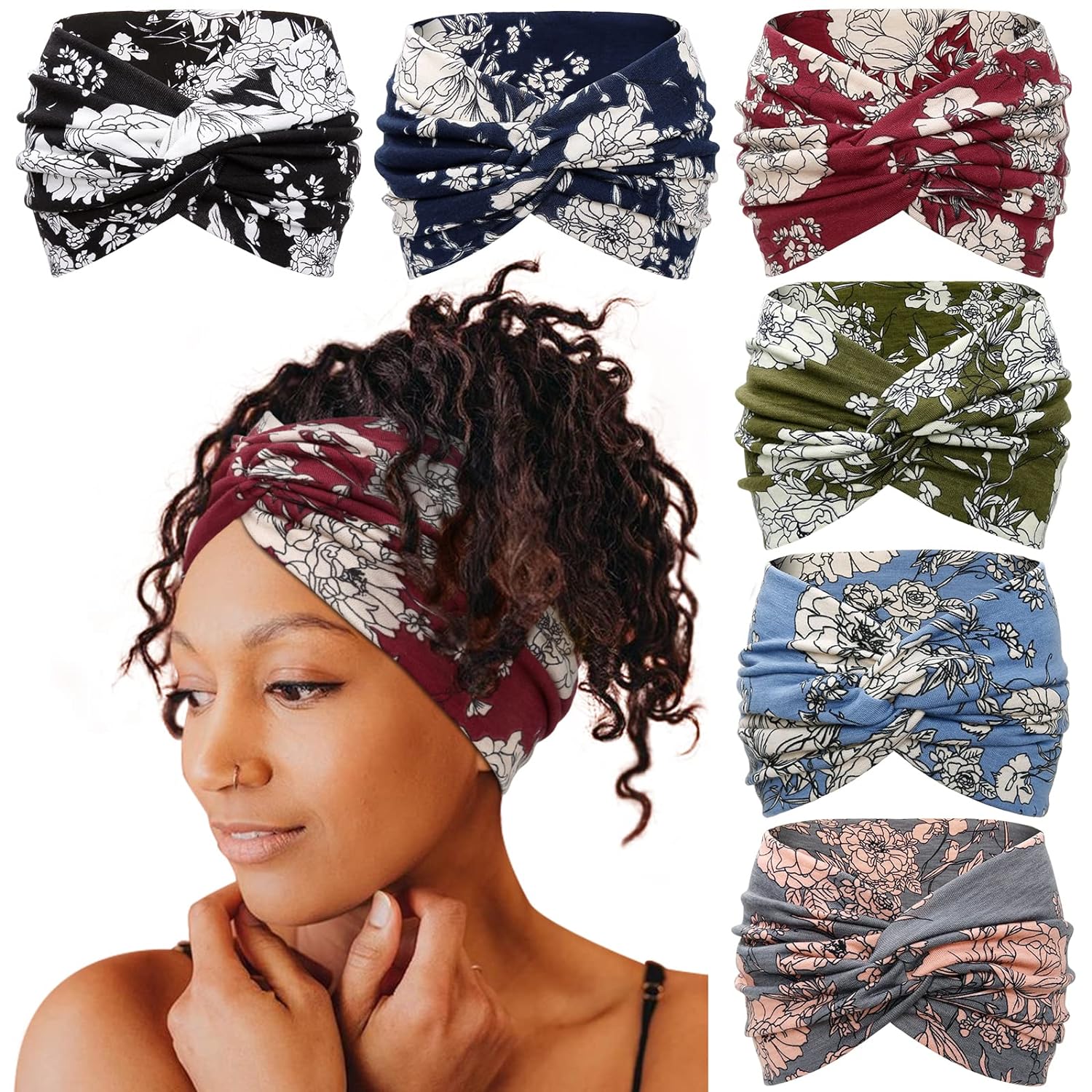 Tobeffect Wide Boho Headbands for Women