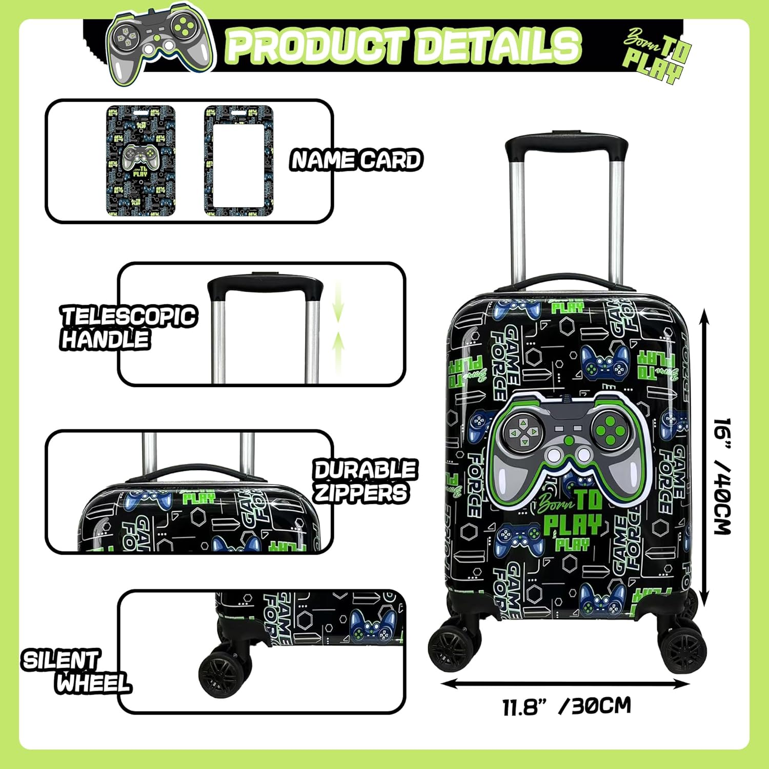 Kid’s Luggage Set 5 Piece Suitcase Set