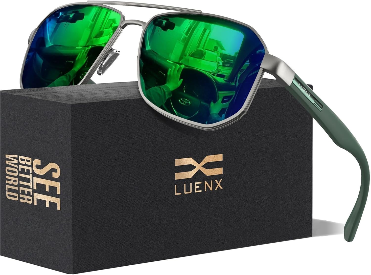 LUENX Aviator Sunglasses for Men