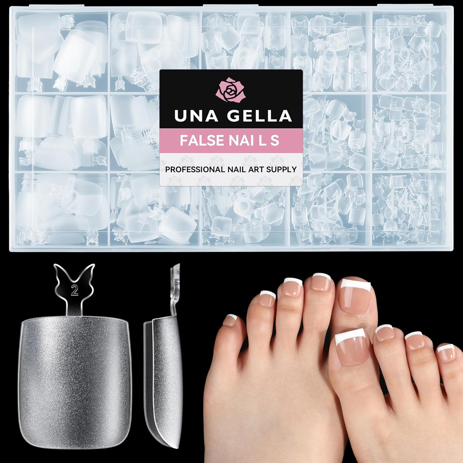 UNA GELLA Almond Gel Nail Tips