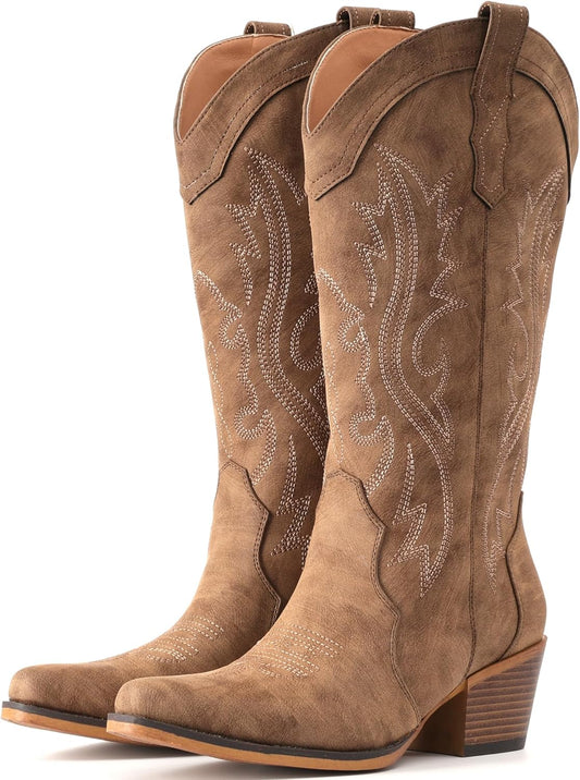 IUV Cowboy Boots For Women Western Cowgirl Boots