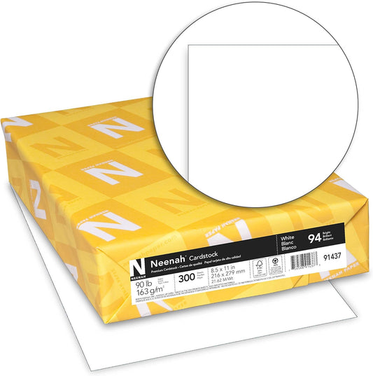 Neenah Index Cardstock lb White 94 Brightness 300 Sheets