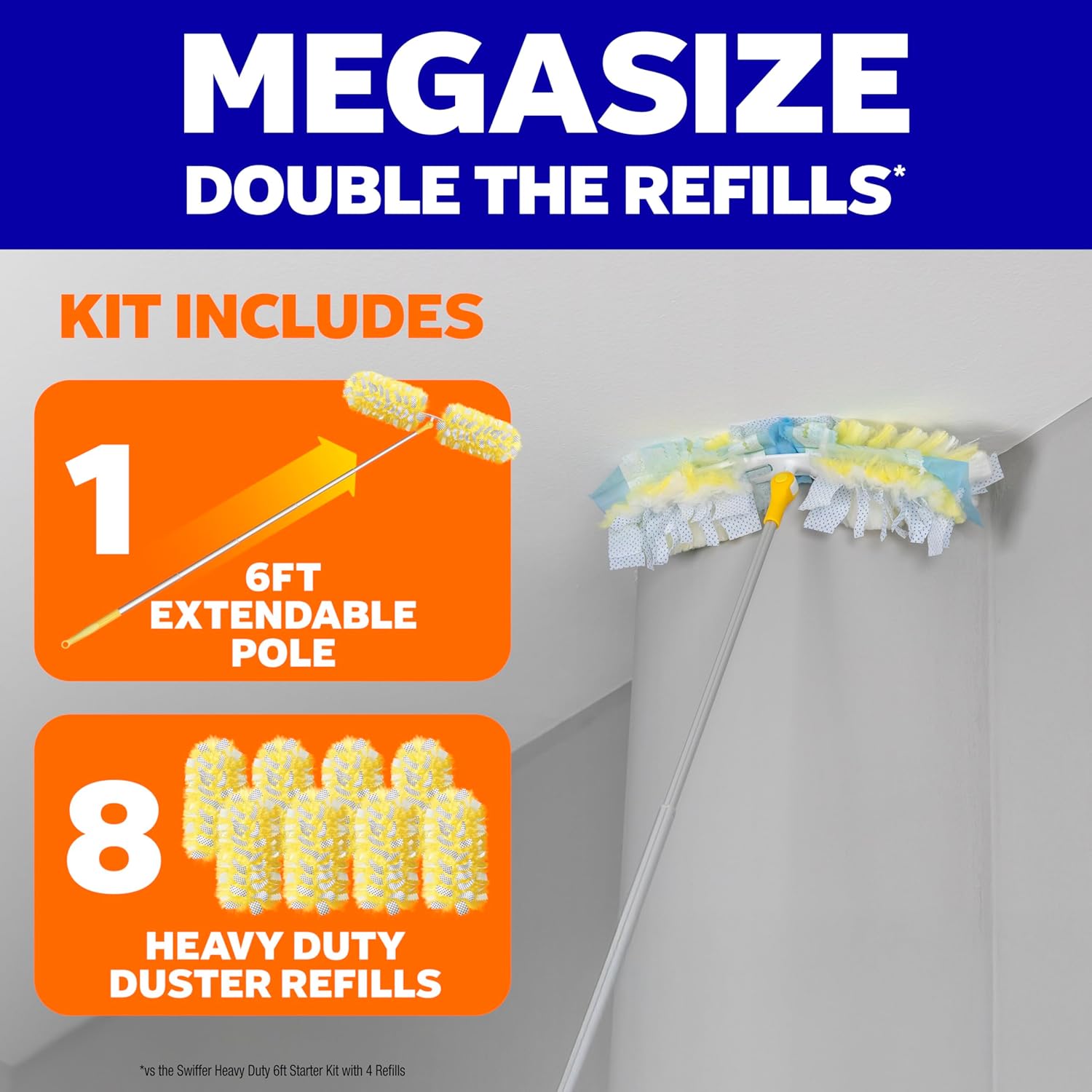 Swiffer Duster Kit with 6 ft Super Extendable Handle