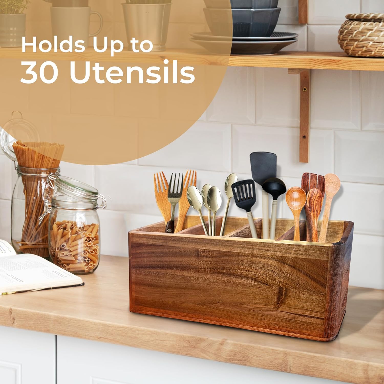 Dstuff Large Kitchen Utensil Holder Organizer