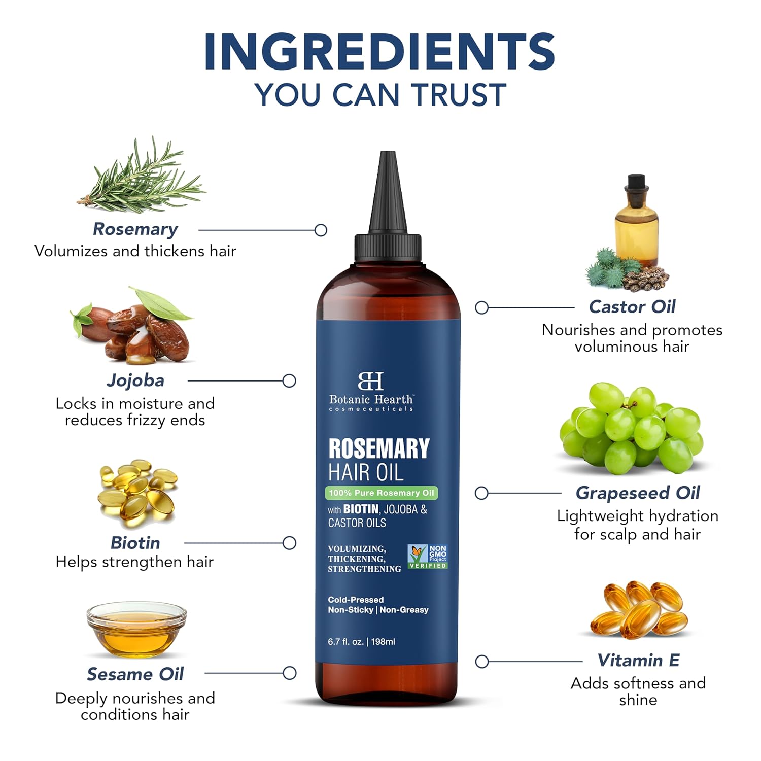 Botanic Hearth Rosemary Hair Oil – 100% Pure