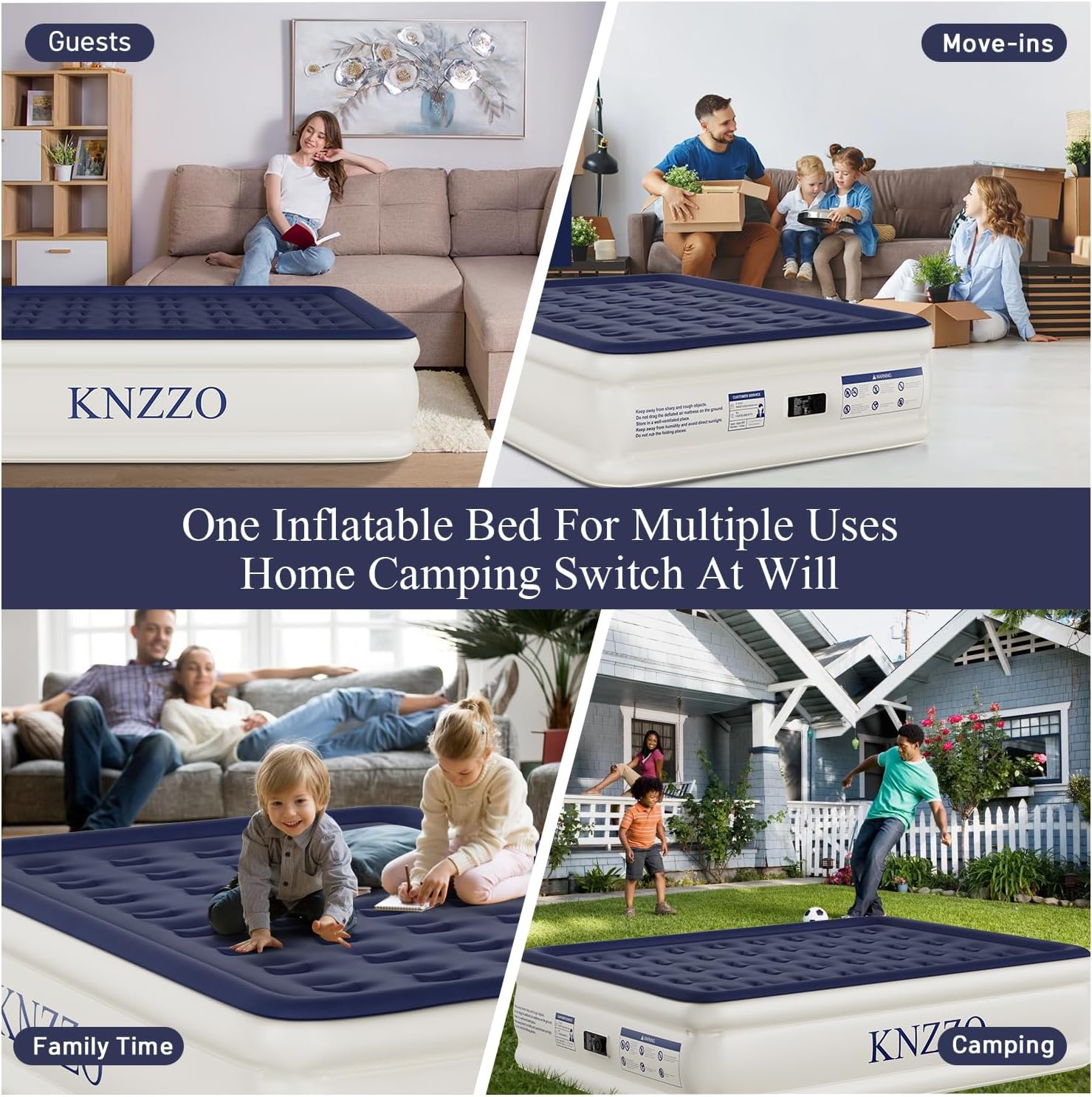 Air Mattress Queen with Built-in Pump