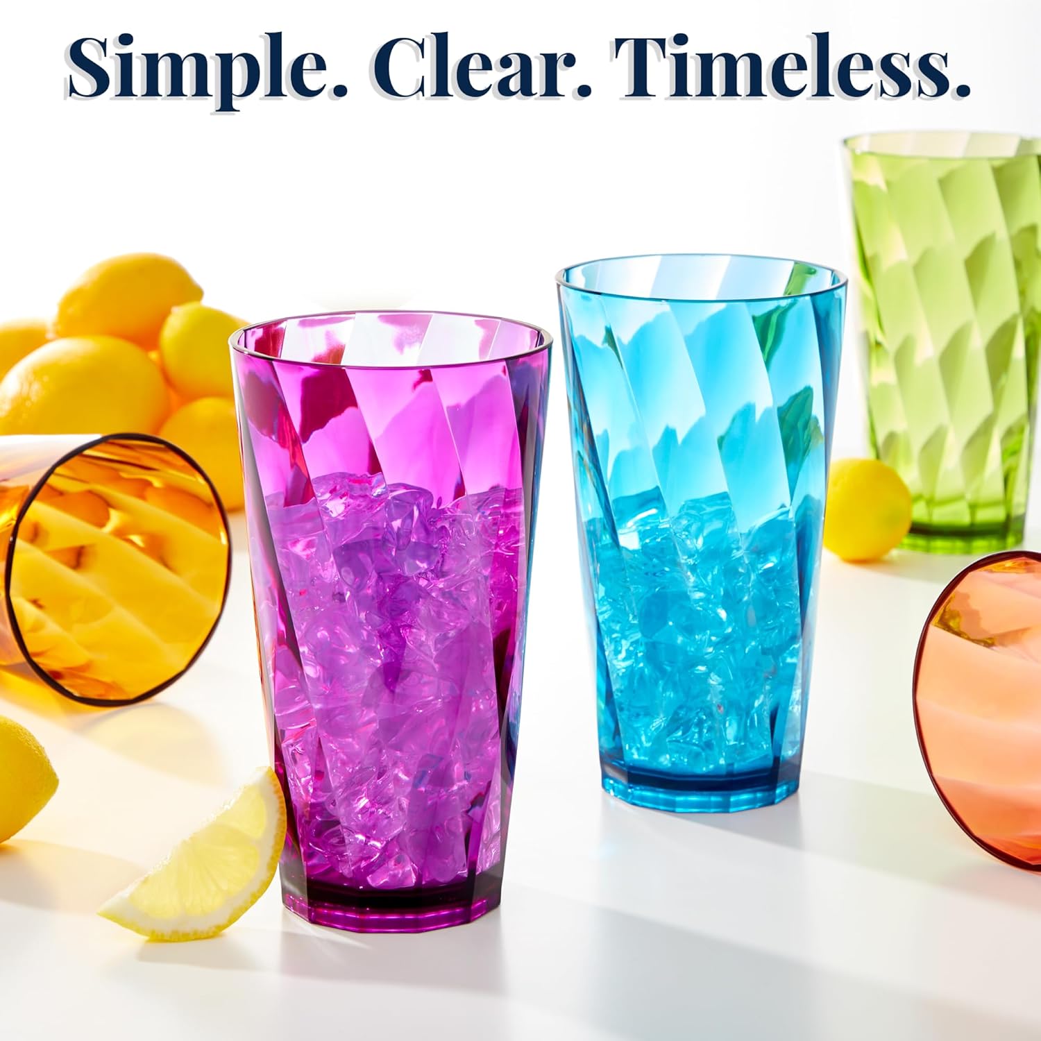 US Acrylic Optix Plastic Reusable Drinking Glasses