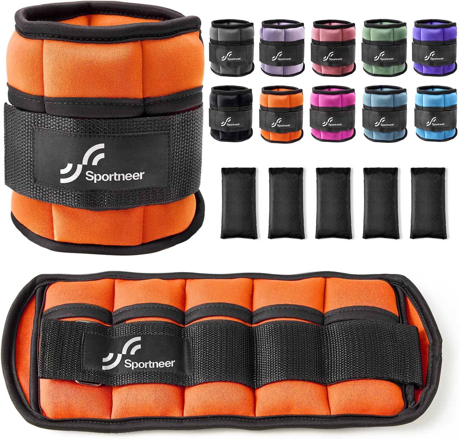 Sportneer Adjustable Ankle Weights Set