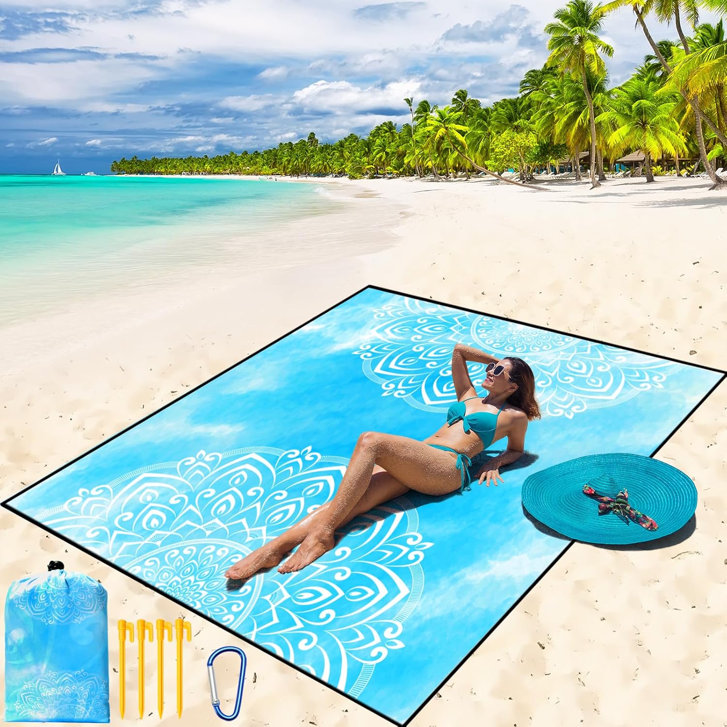 Beach Blanket Waterproof Sandproof Beach Mat