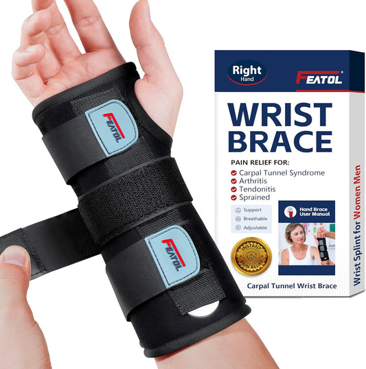 FEATOL Wrist Brace for Carpal Tunnel