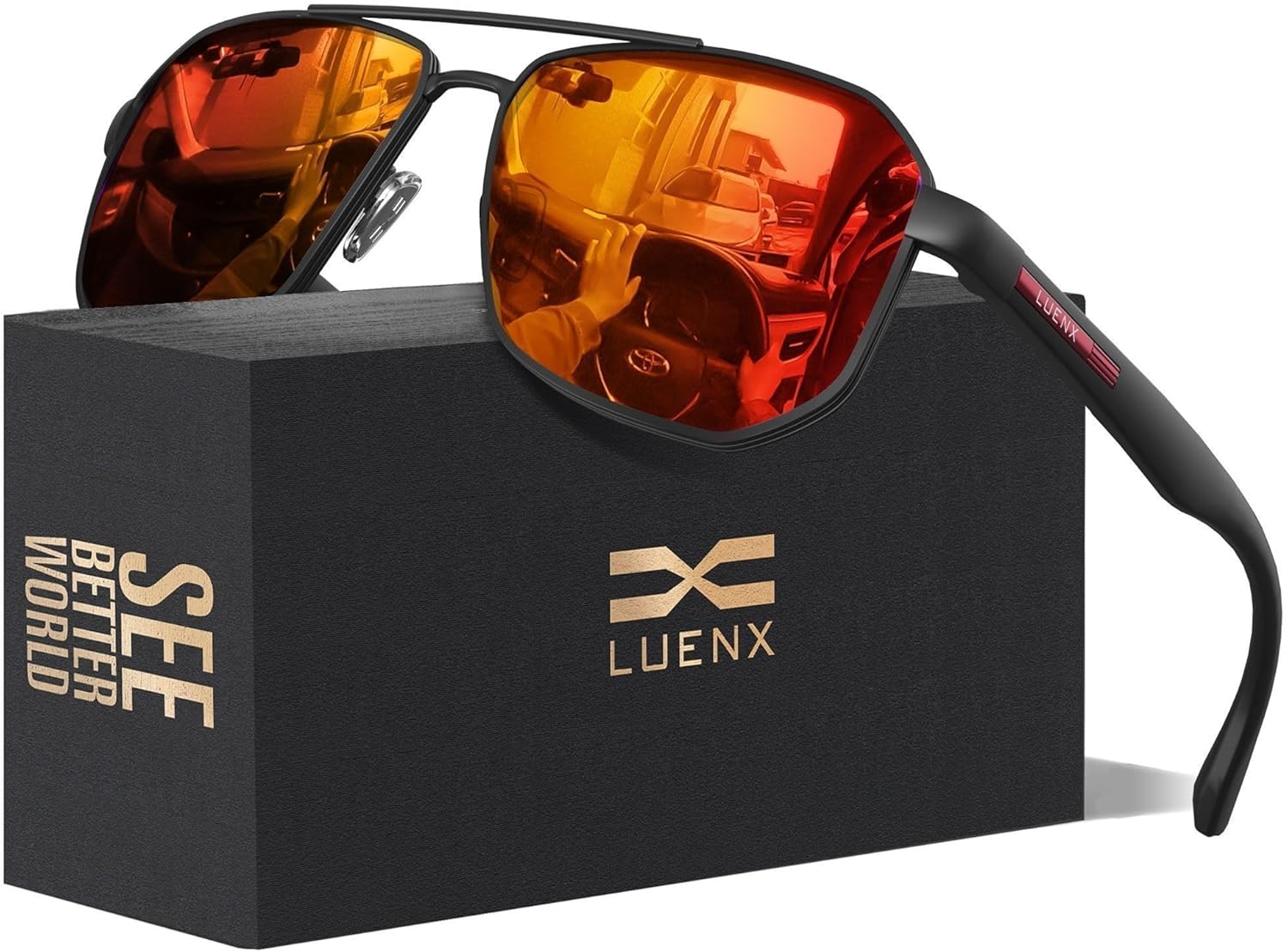 LUENX Aviator Sunglasses for Men