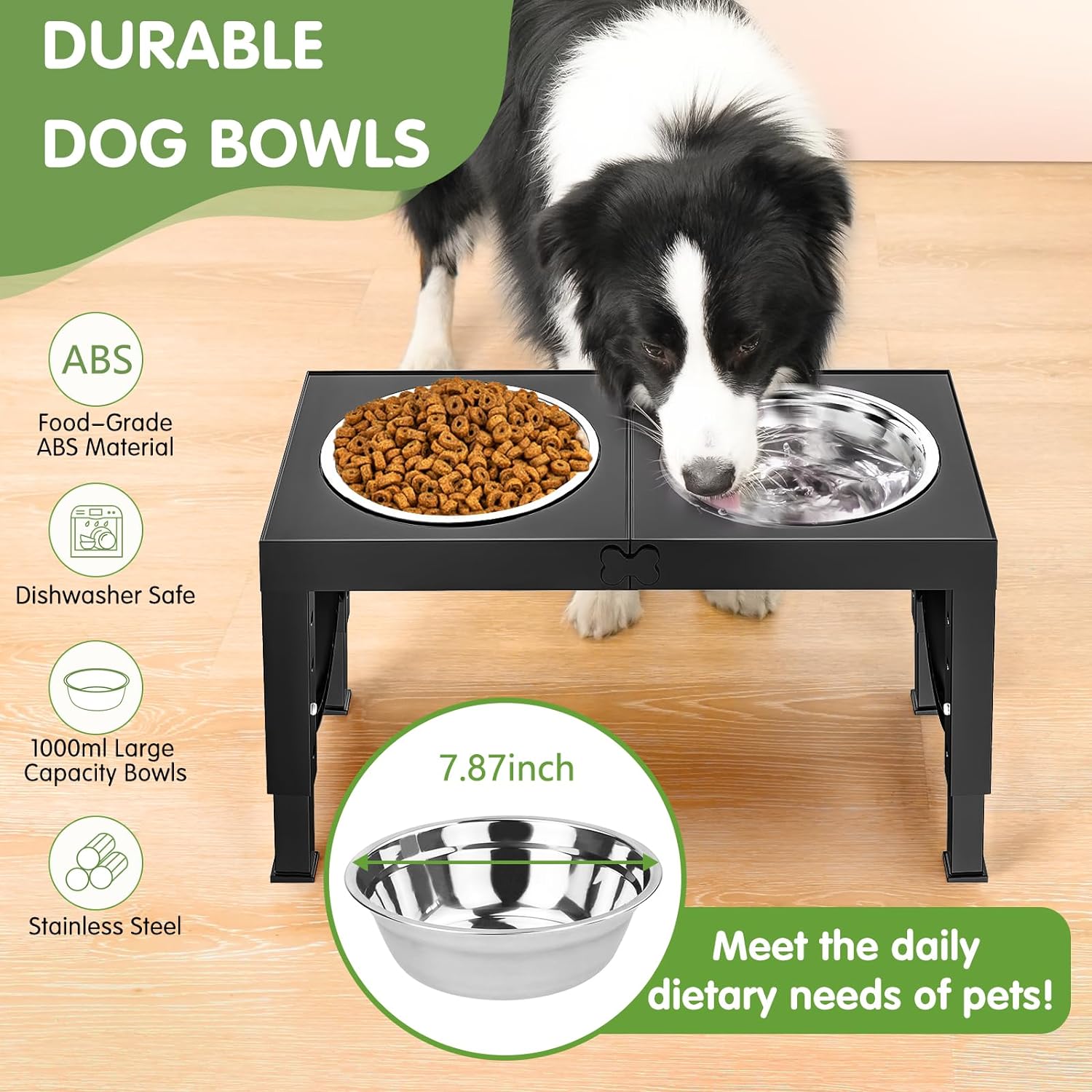 XIAZ Elevated Dog Bowl Stand Dog Food & Water Dish