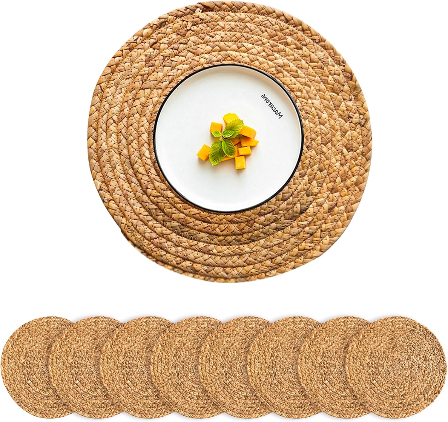 Woven Placemats Round Placemats Set Wicker Placemat