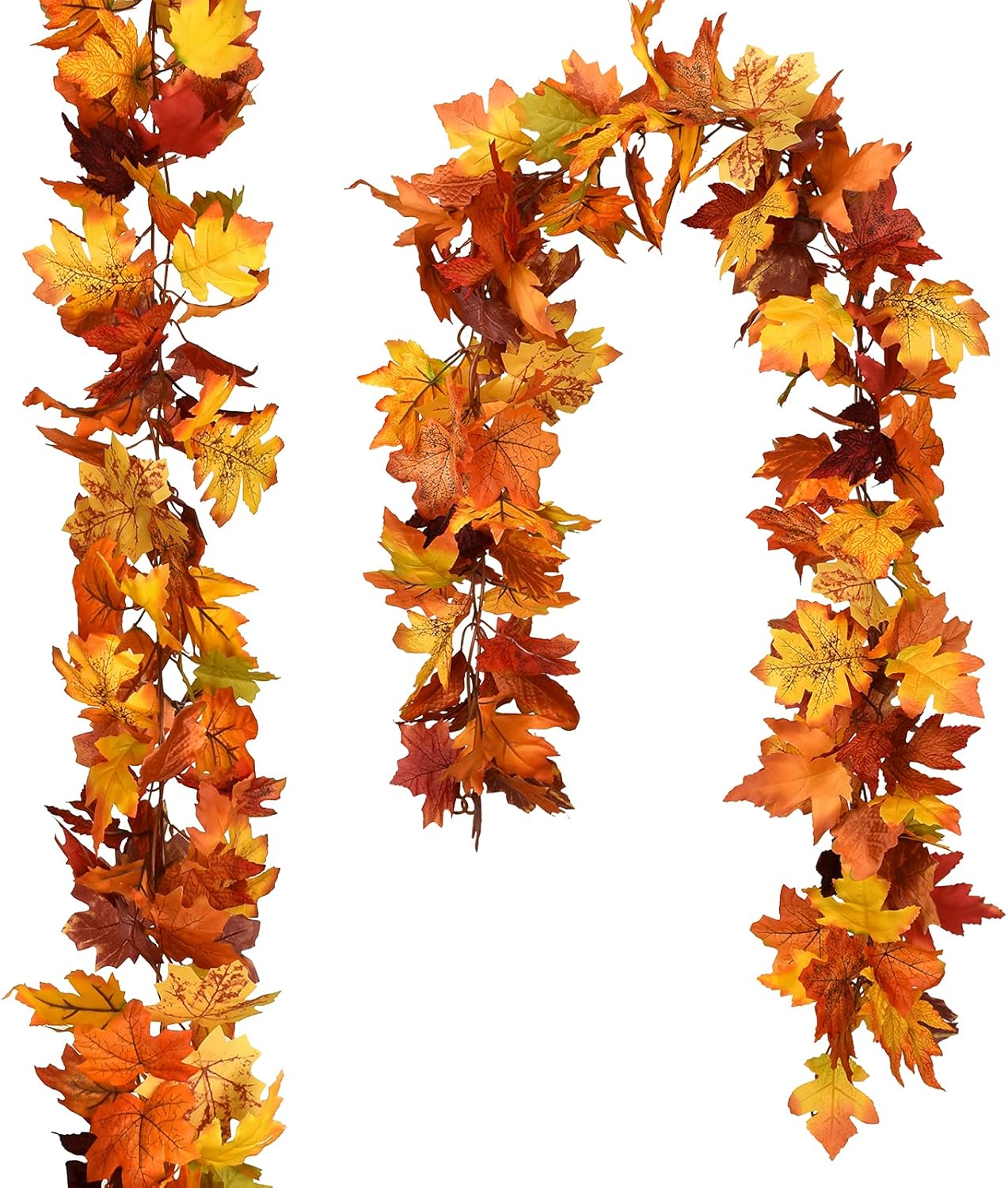 DearHouse 2 Pack Fall Garland Maple Leaf
