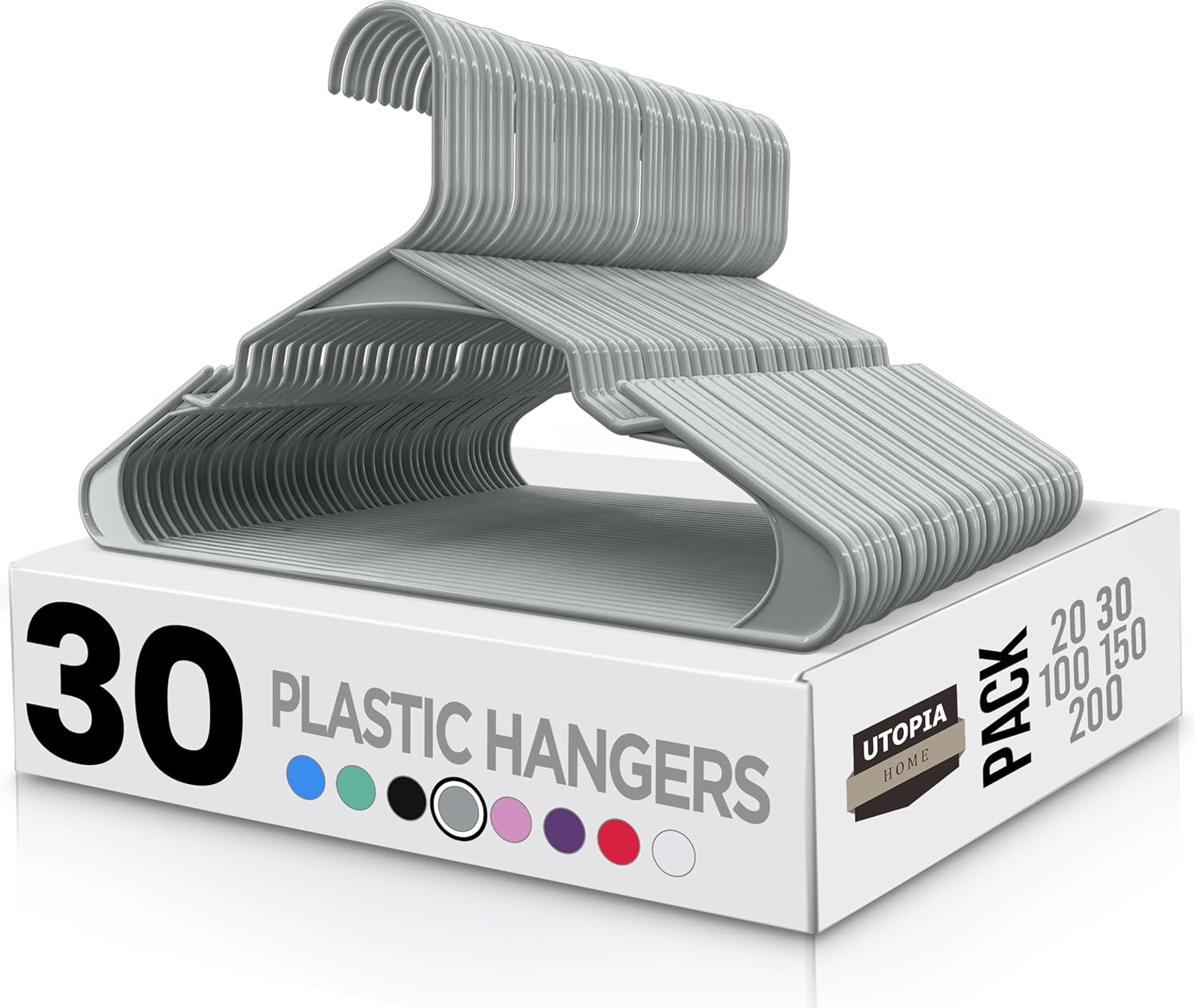 Utopia Home Plastic Hangers Space Saving Clothes Hanger