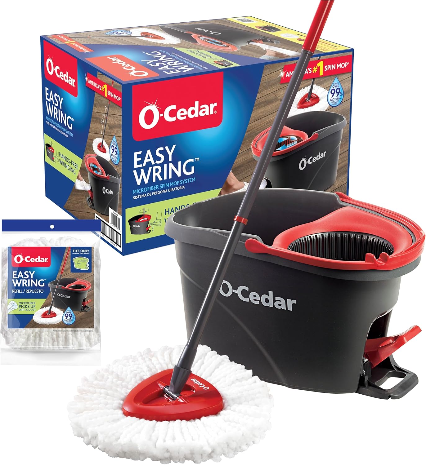 O-Cedar Spin Mop, Bucket Floor Cleaning