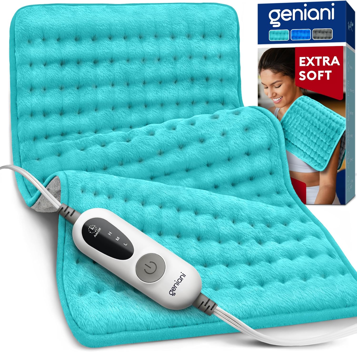 GENIANI Electric Throw XL Electric Heating Pad for Back Pain