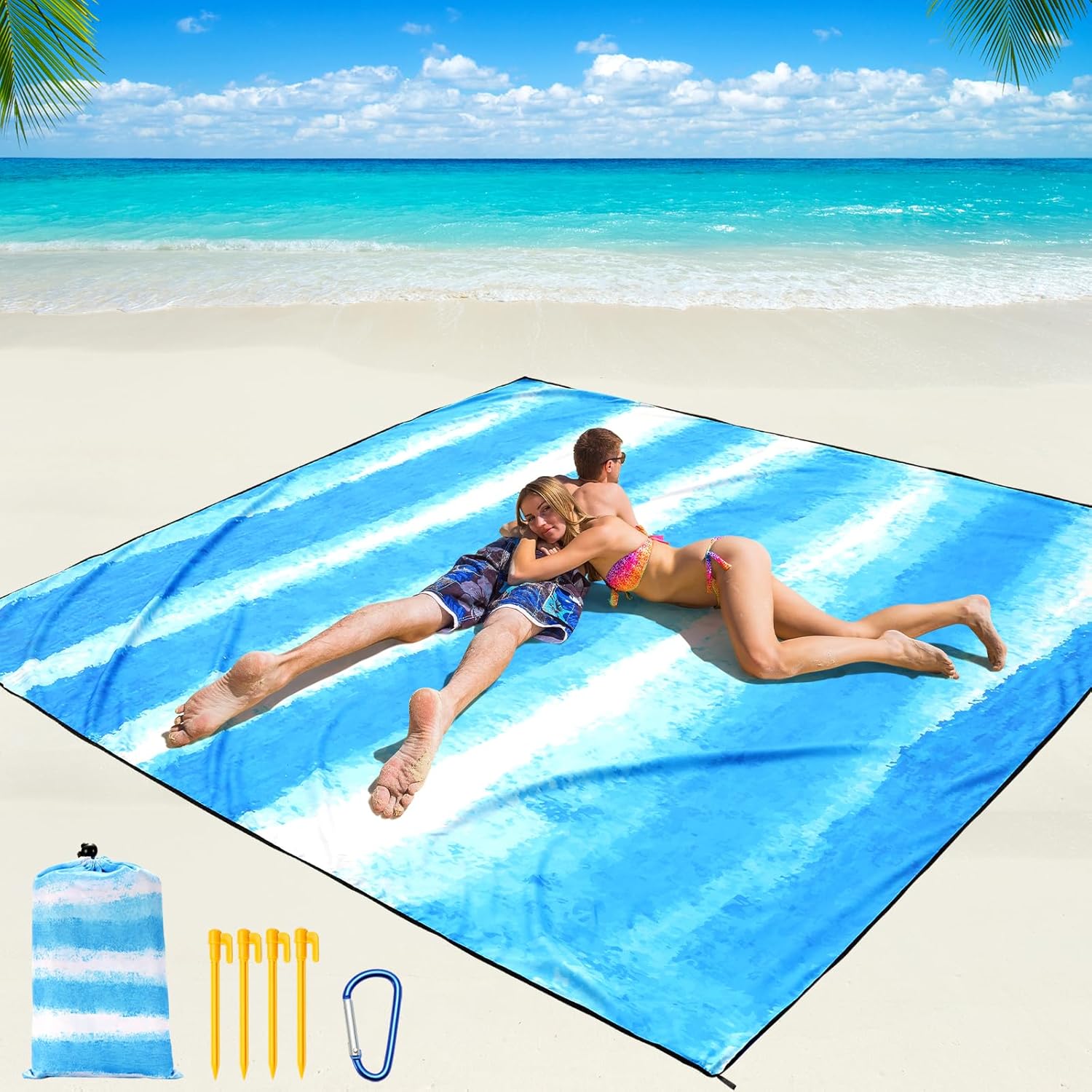 Beach Blanket Waterproof Sandproof Beach Mat