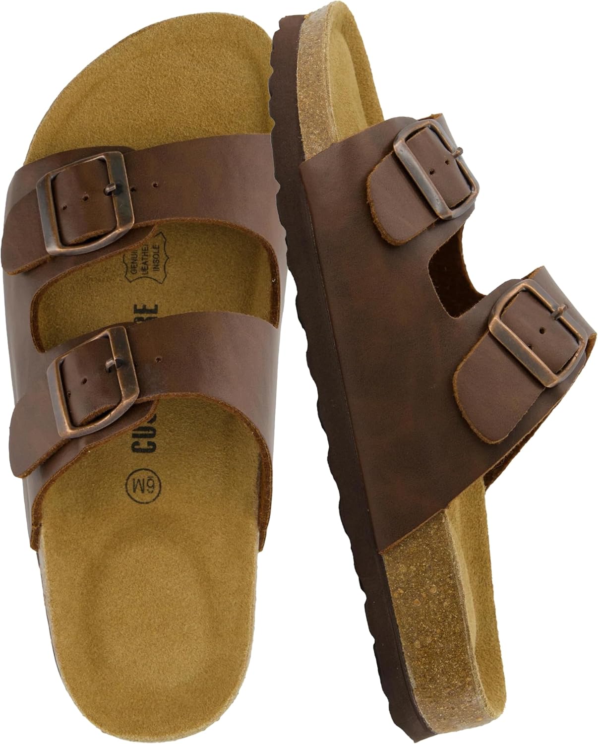 CUSHIONAIRE Women's Cork Footbed Sandals