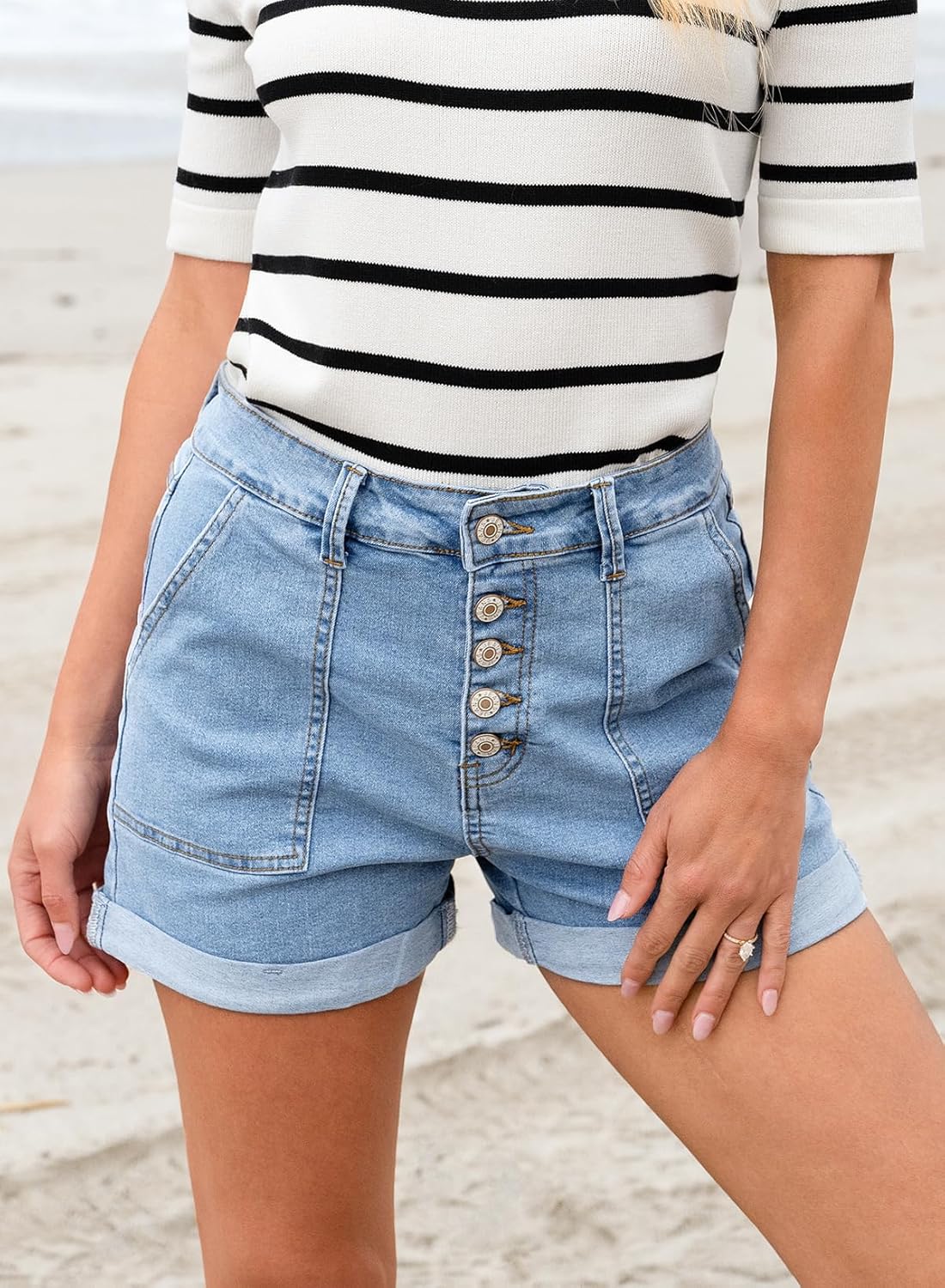 Sidefeel Womens Jean Denim Shorts