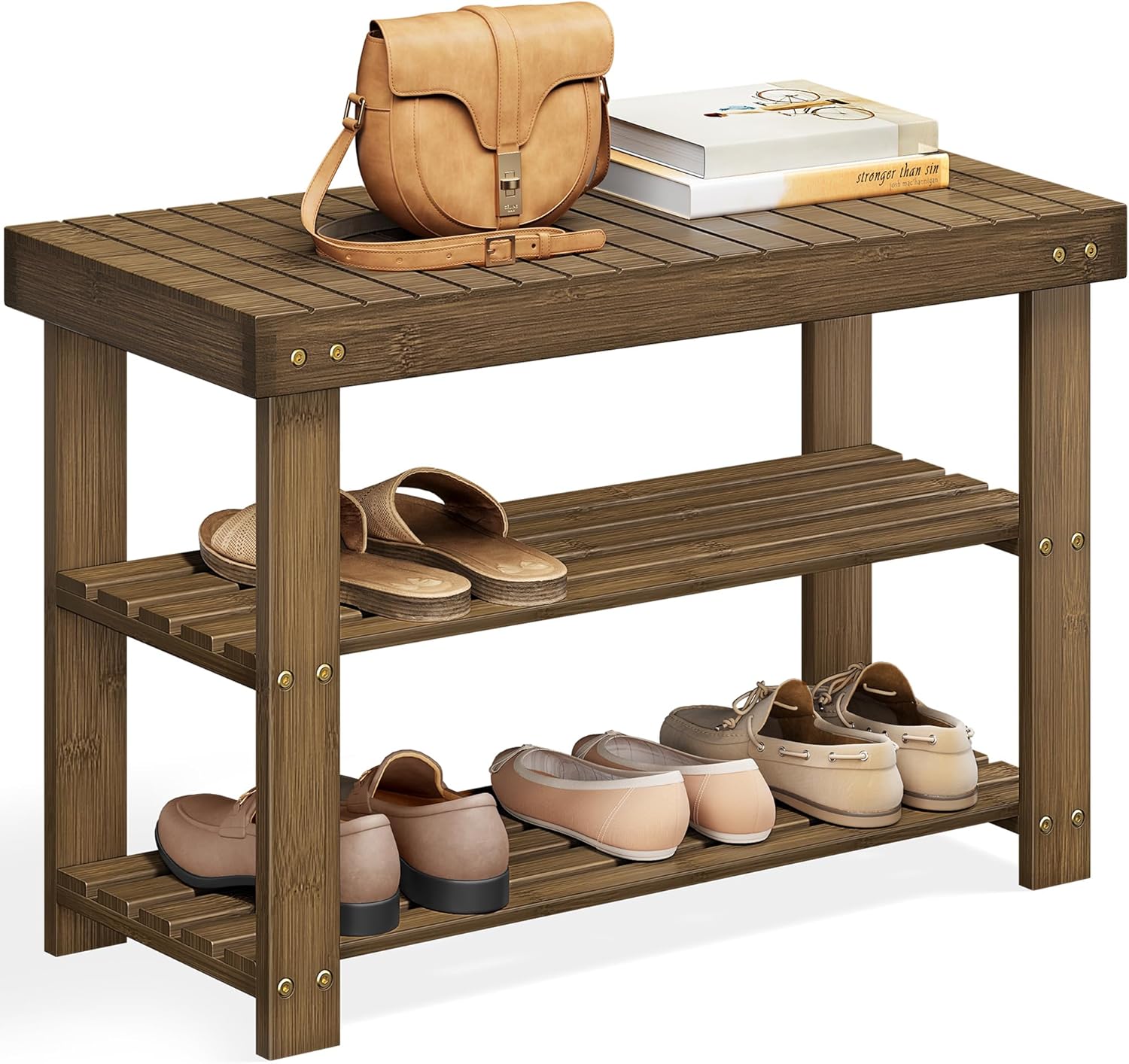 SONGMICS Shoe Rack Bench for Home