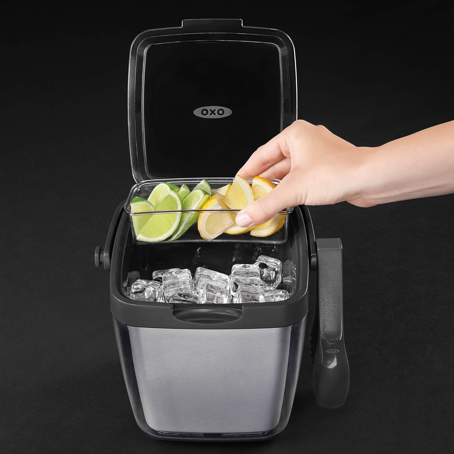 OXO Good Grips Double Wall Ice Bucket with Garnish Tray