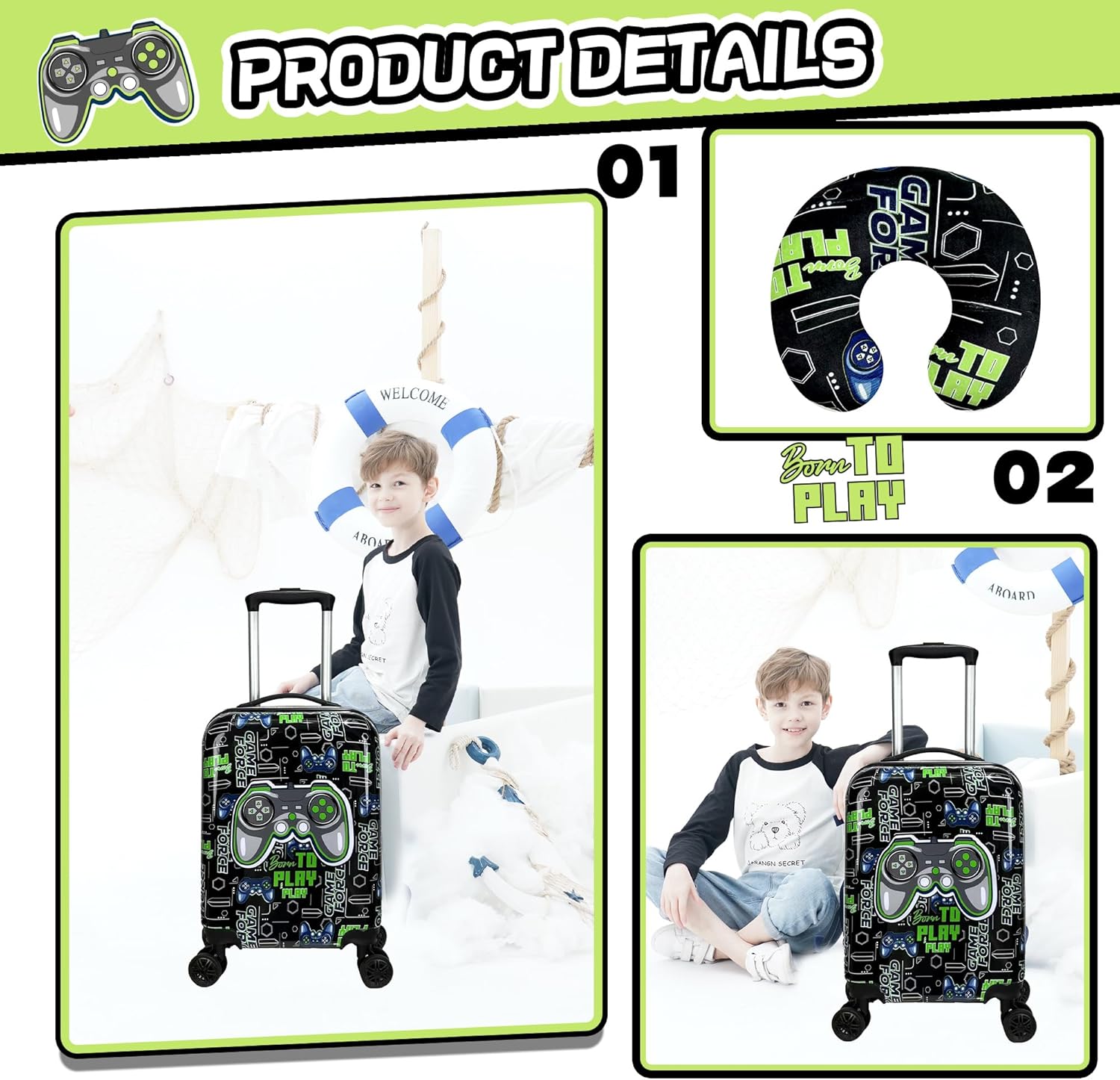 Kid’s Luggage Set 5 Piece Suitcase Set