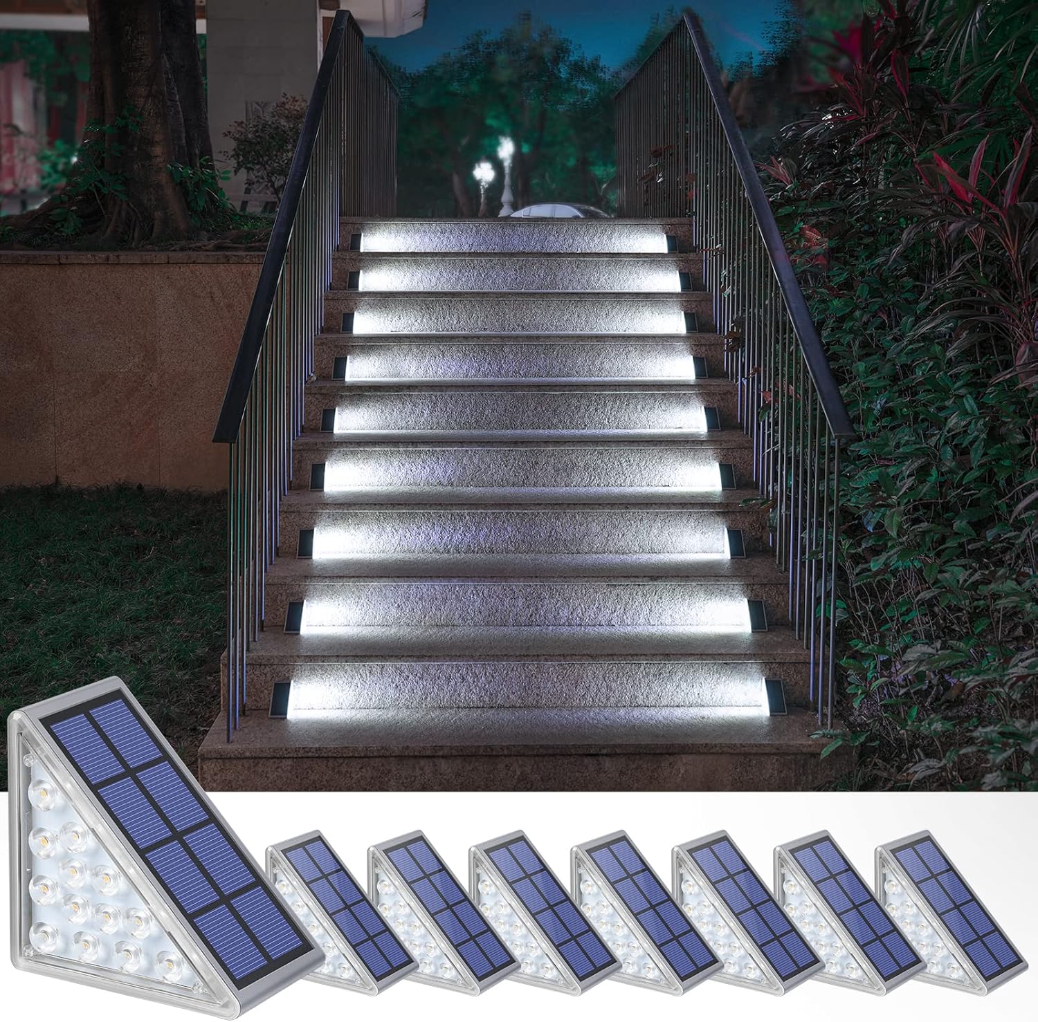 NIORSUN Solar Step Lights for Outside