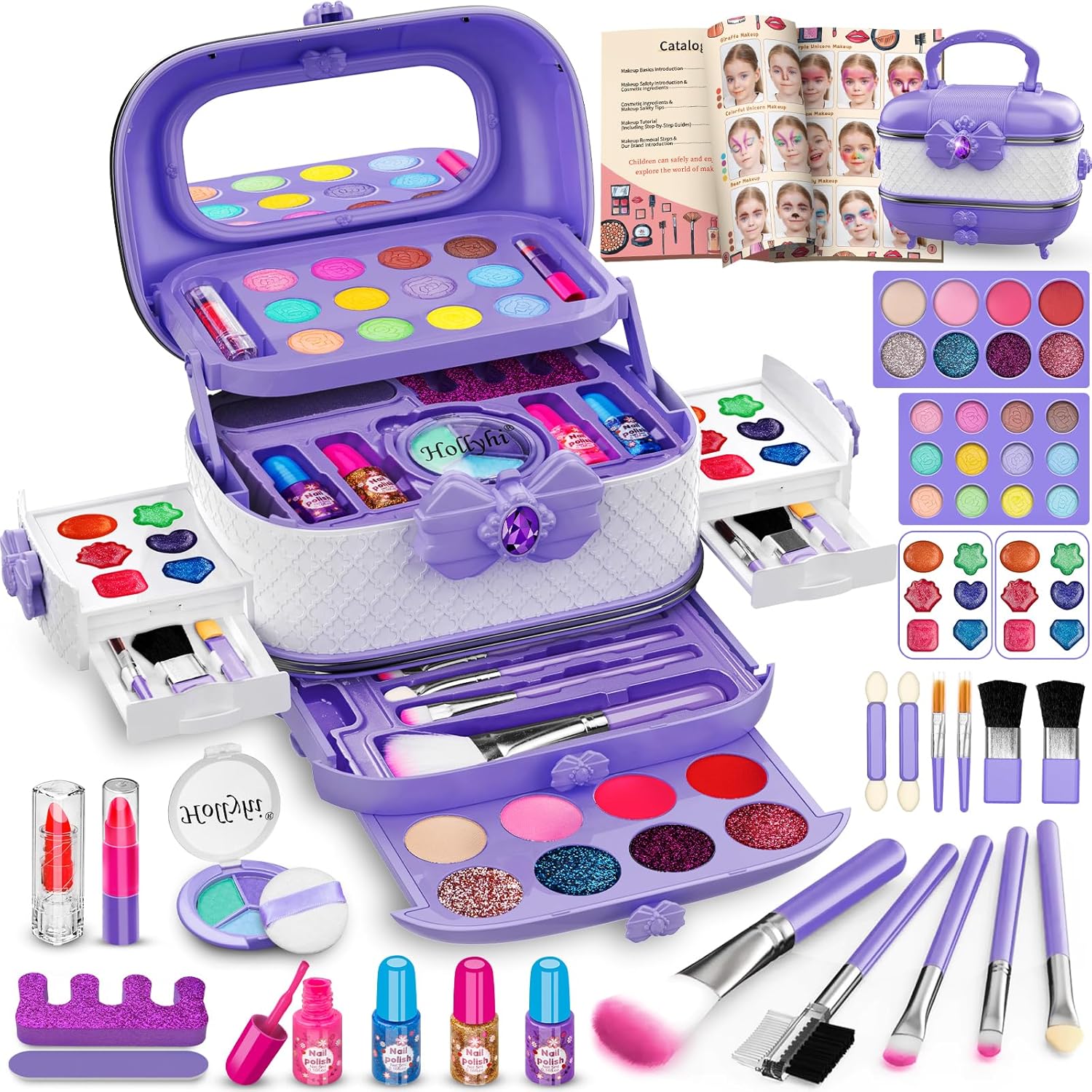 Hollyhi 58-Piece Kids Makeup Kit
