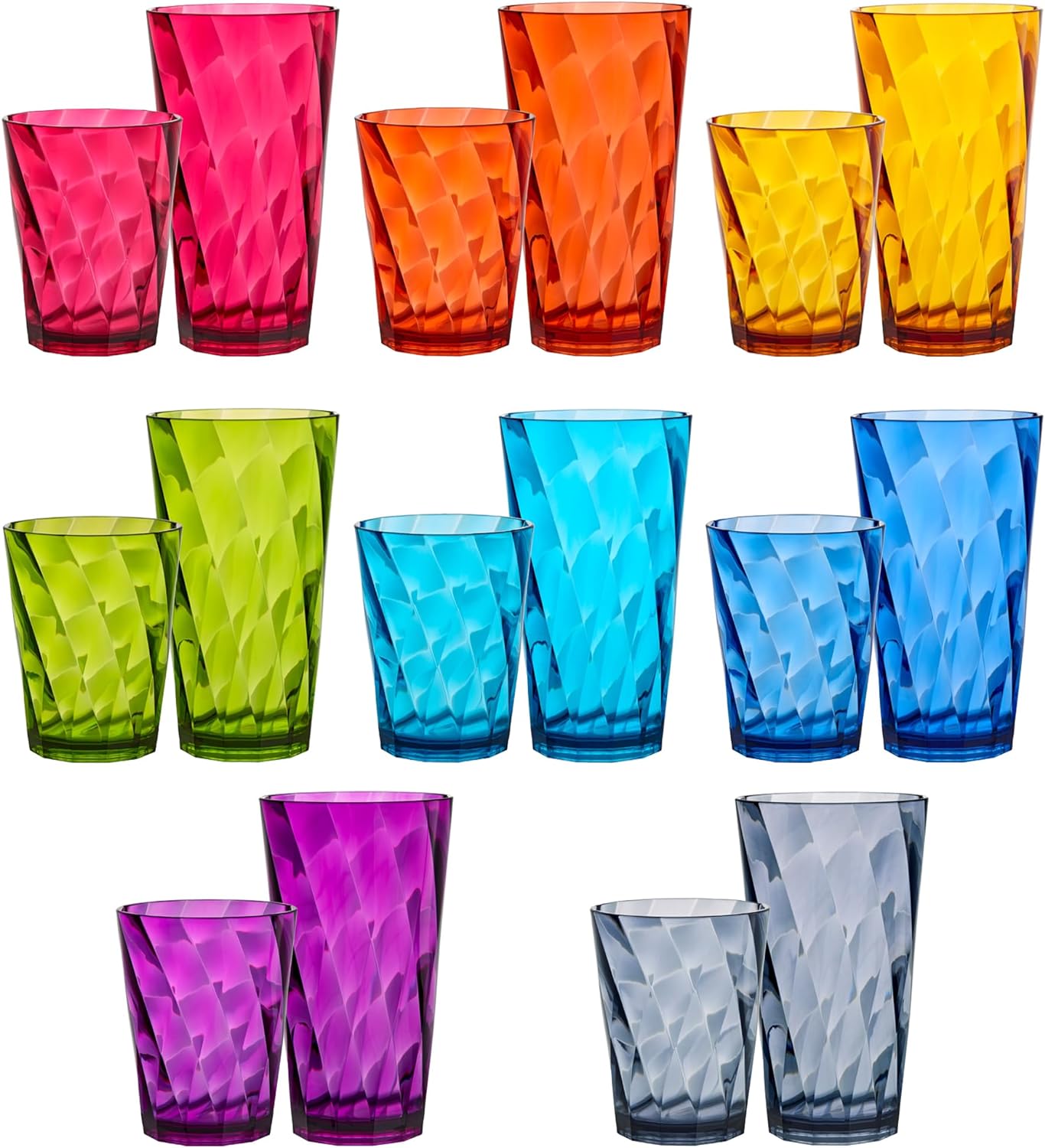 US Acrylic Optix Plastic Reusable Drinking Glasses