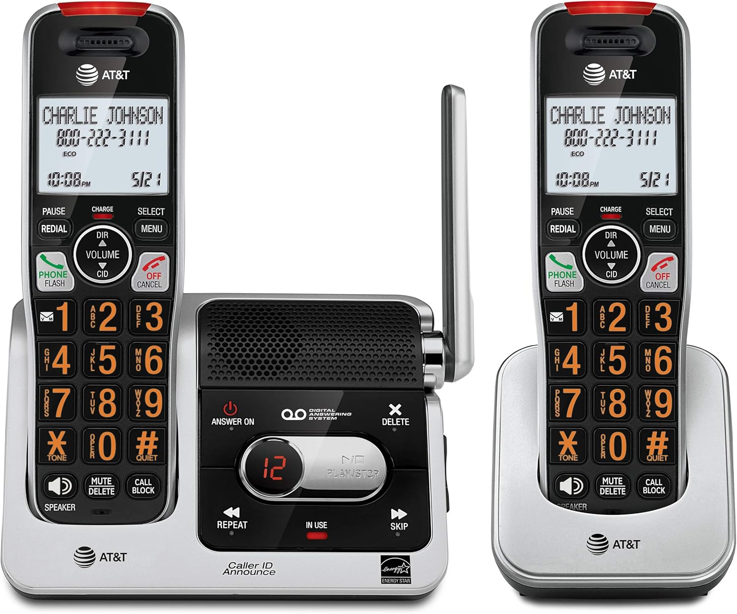 AT&T BL102-2 DECT Handset Cordless Phone for Home