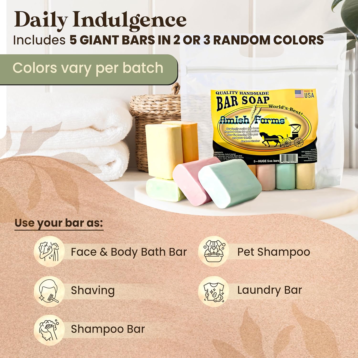 Amish Farms Natural Soap Bars