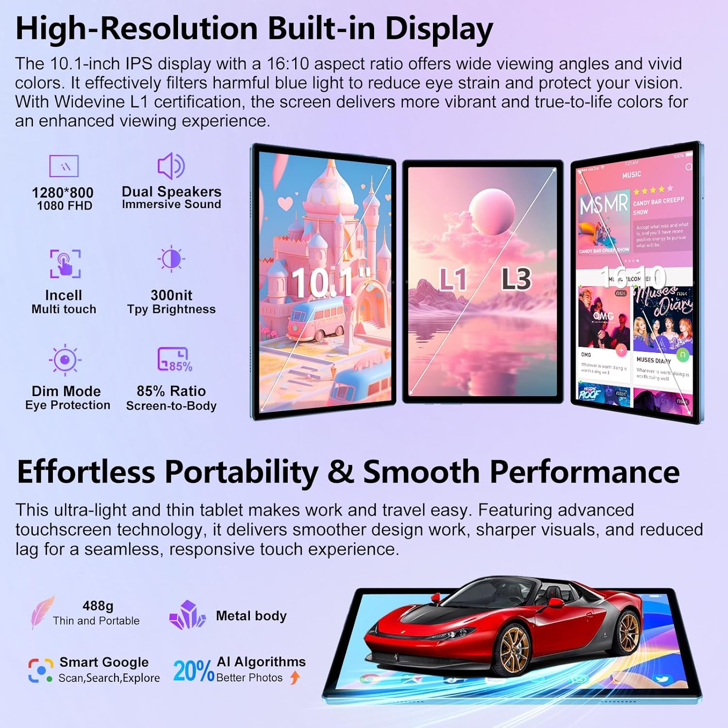 Android 15 Tablet 30GB RAM 128GB ROM 1TB TF