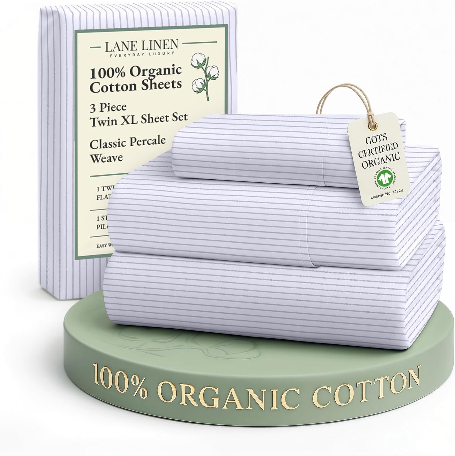 LANE LINEN Eco Friendly Cotton Queen Sheet Set