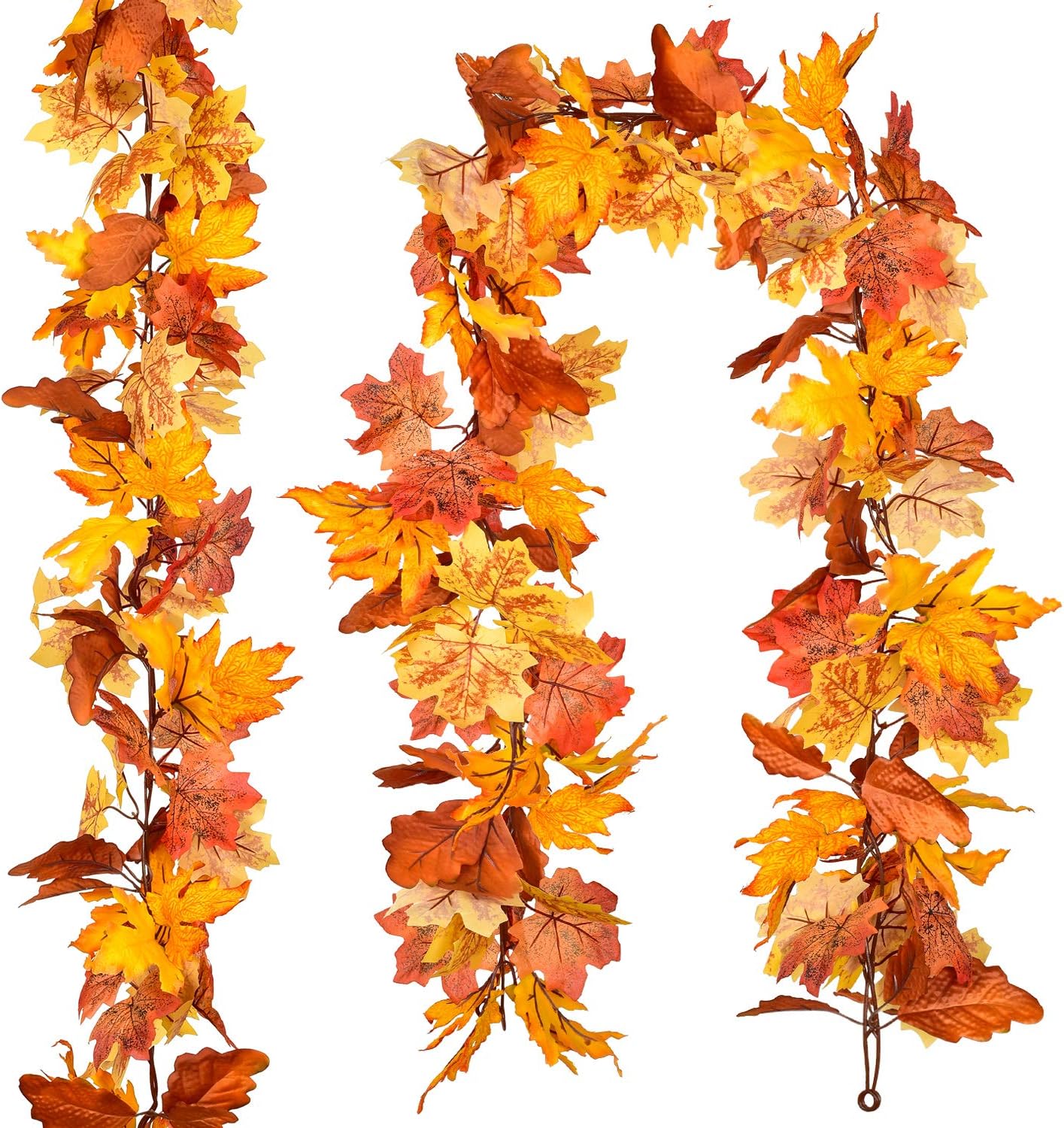 DearHouse 2 Pack Fall Garland Maple Leaf