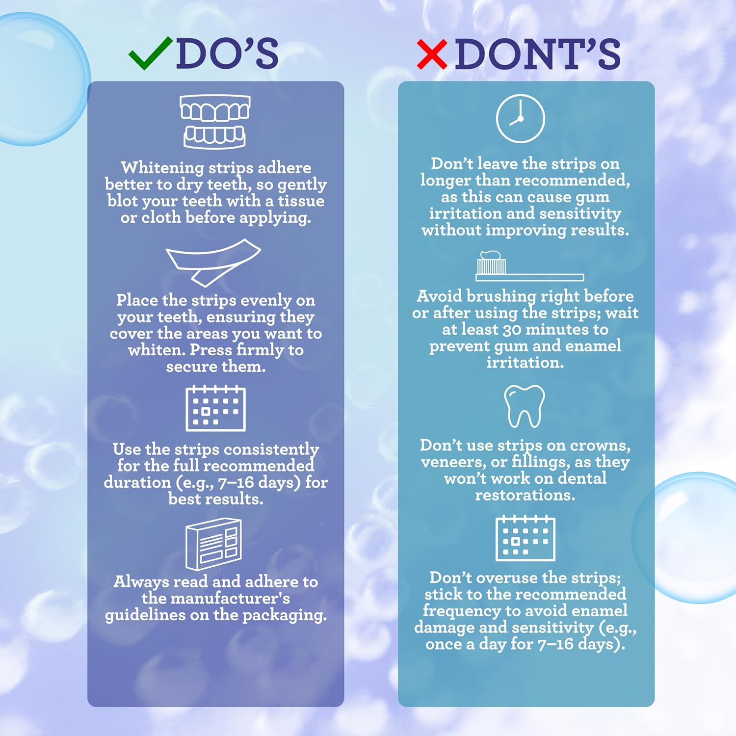 GuruNanda Teeth Whitening Strips with Non-Slip