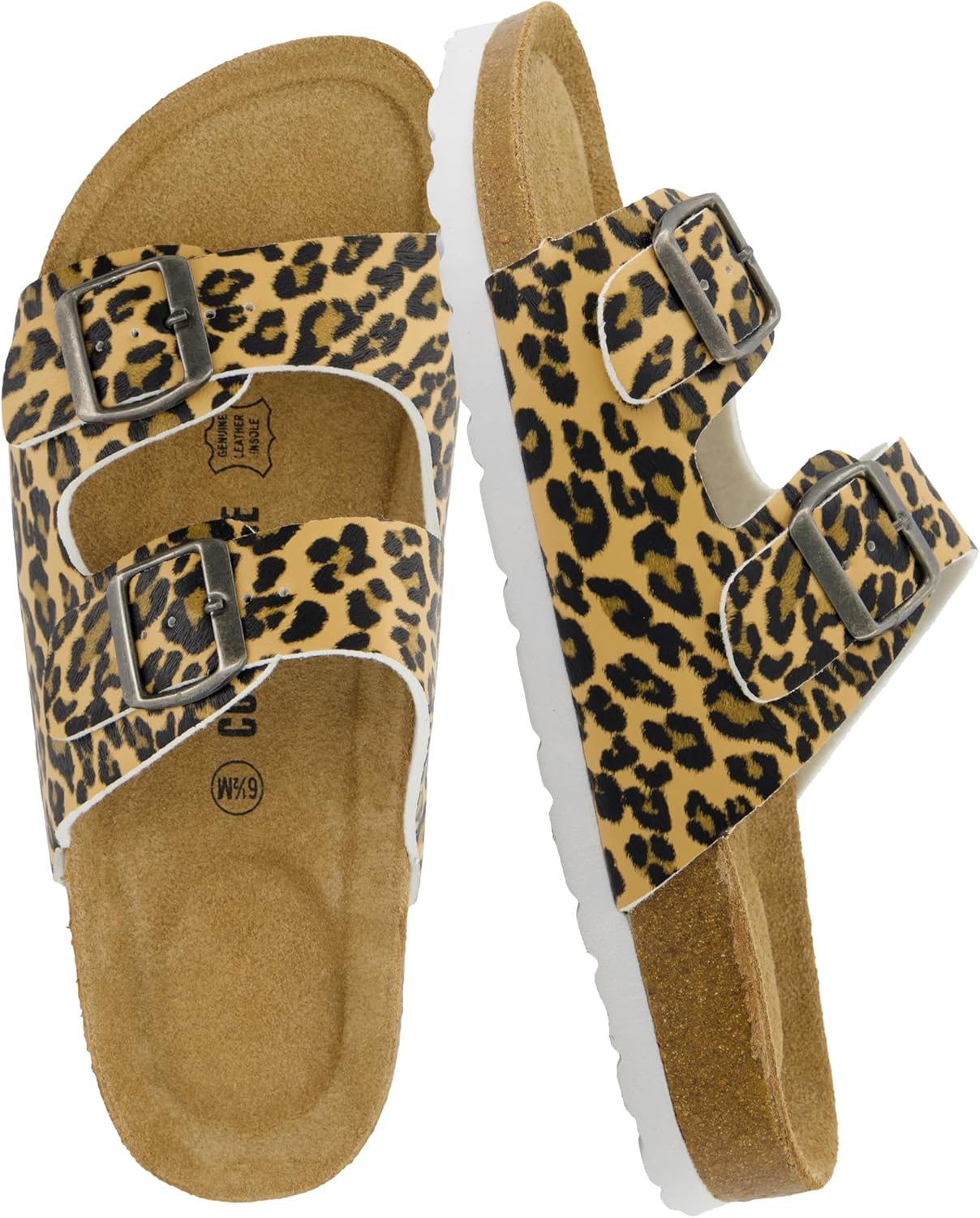 CUSHIONAIRE Women's Cork Footbed Sandals