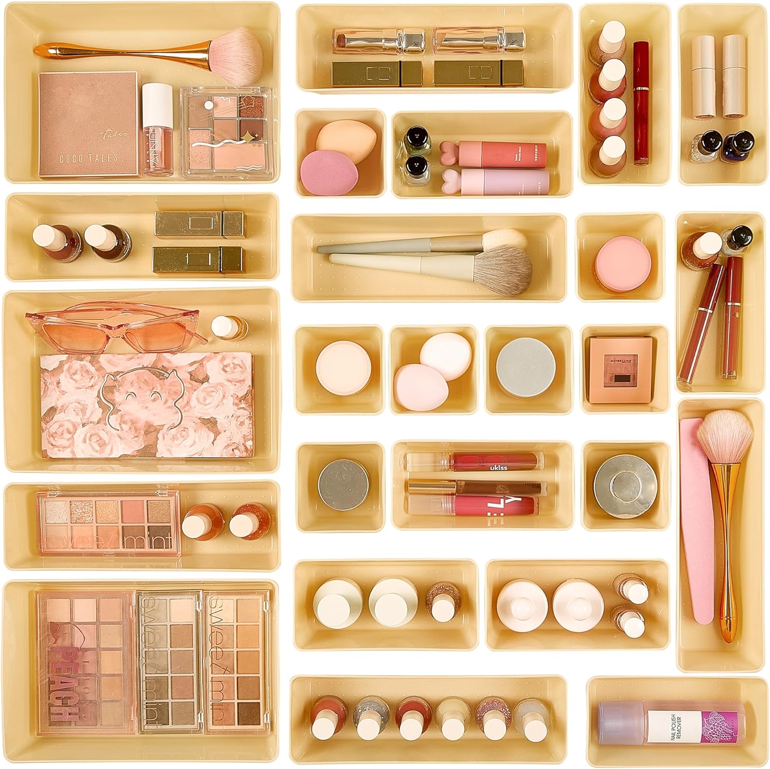 Vtopmart 25PCS Clear Drawer Organizer Set
