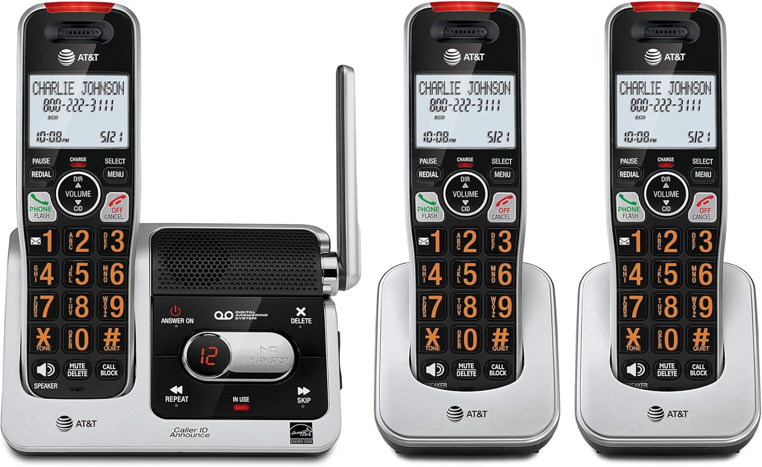AT&T BL102-2 DECT Handset Cordless Phone for Home