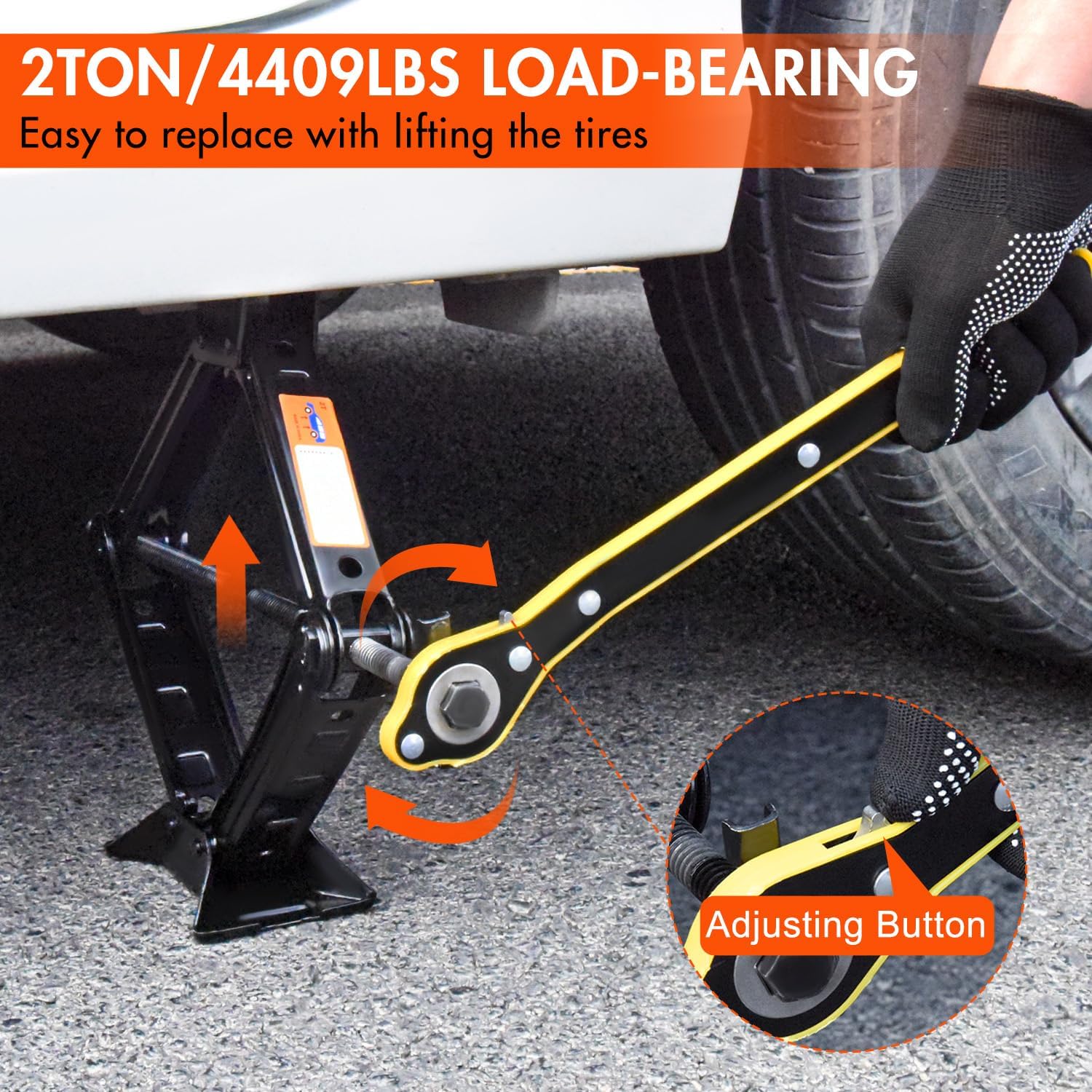 Car Jack Kit Scissor Jack for Car Tire Changing Kit